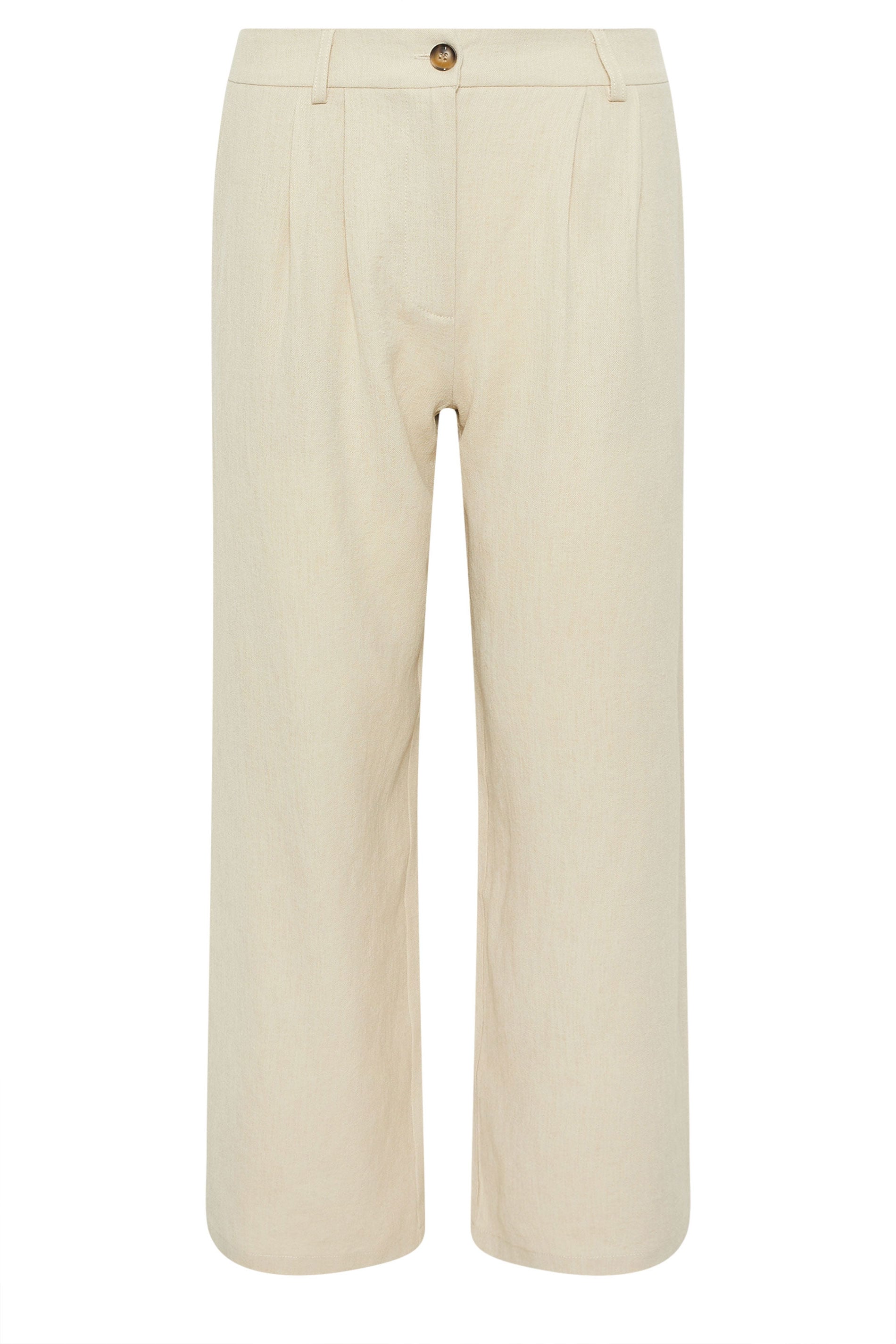 PixieGirl Petite Women's Natural Brown Wide Leg Trousers | PixieGirl 6