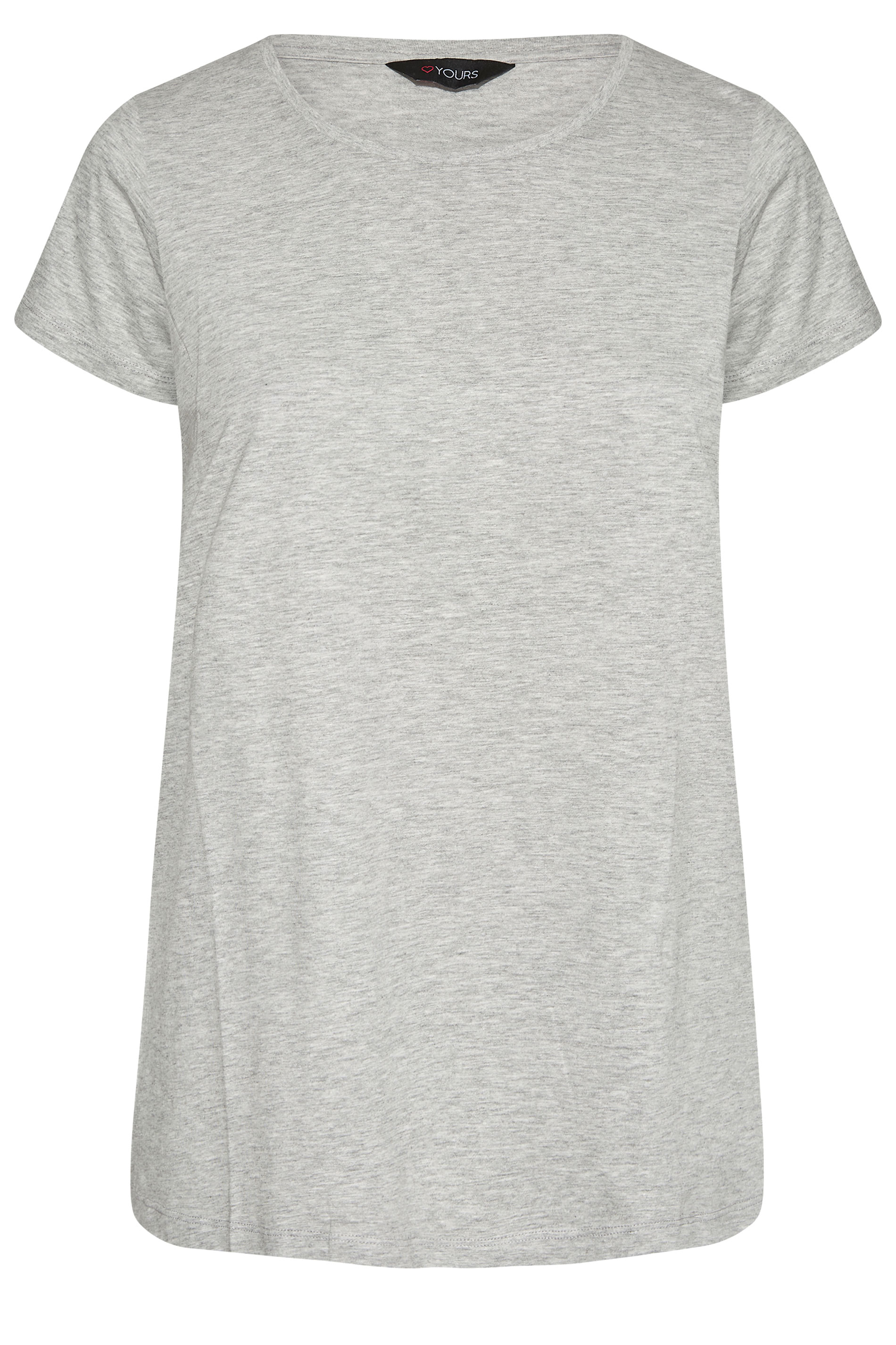 Grande taille  Tops Grande taille  T-Shirts Basiques & Débardeurs | T-Shirt Gris Clair en Jersey - DZ02553