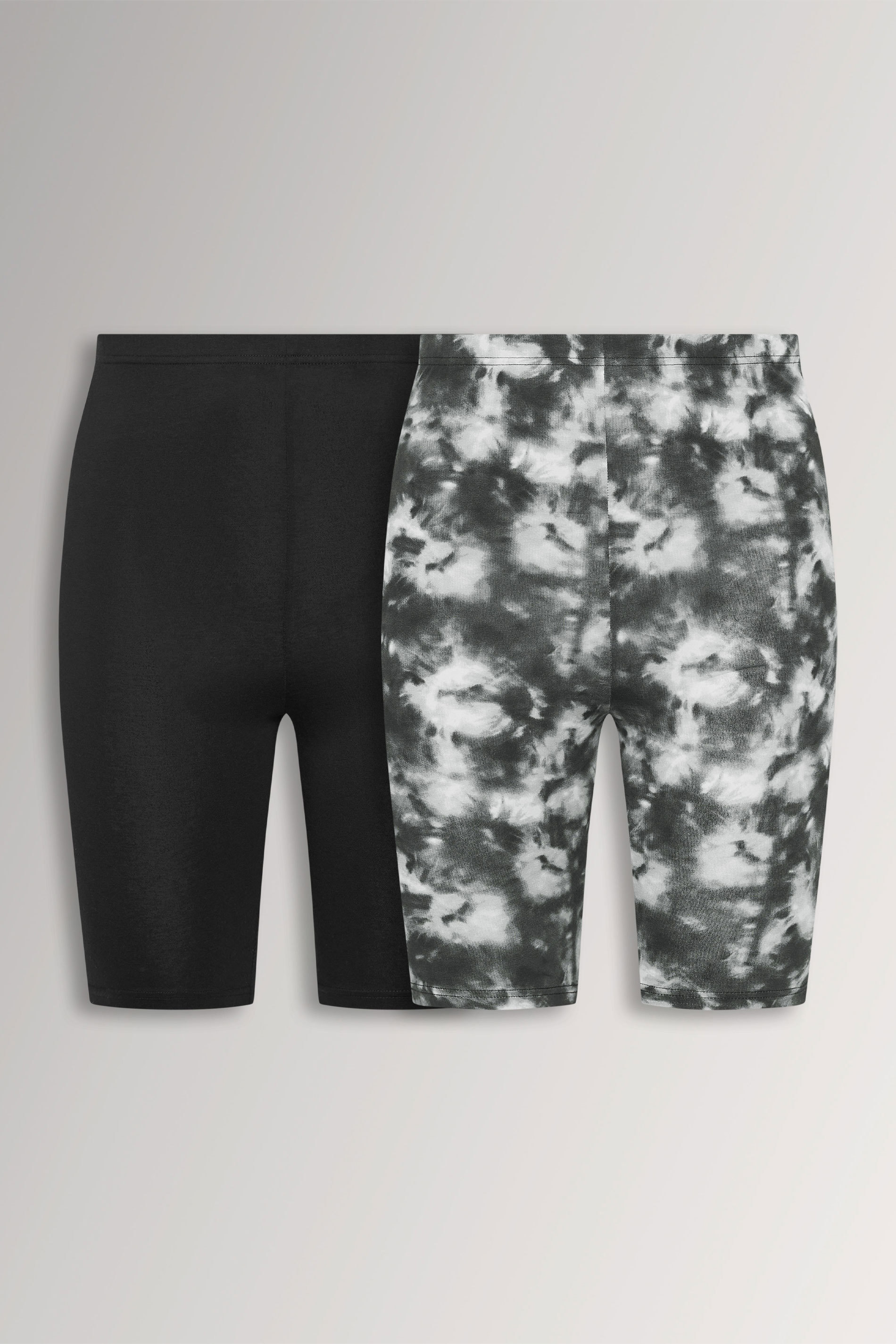 YOURSET 2 PACK Plus Size Black Tie Dye Cycling Shorts | Yours Clothing 3