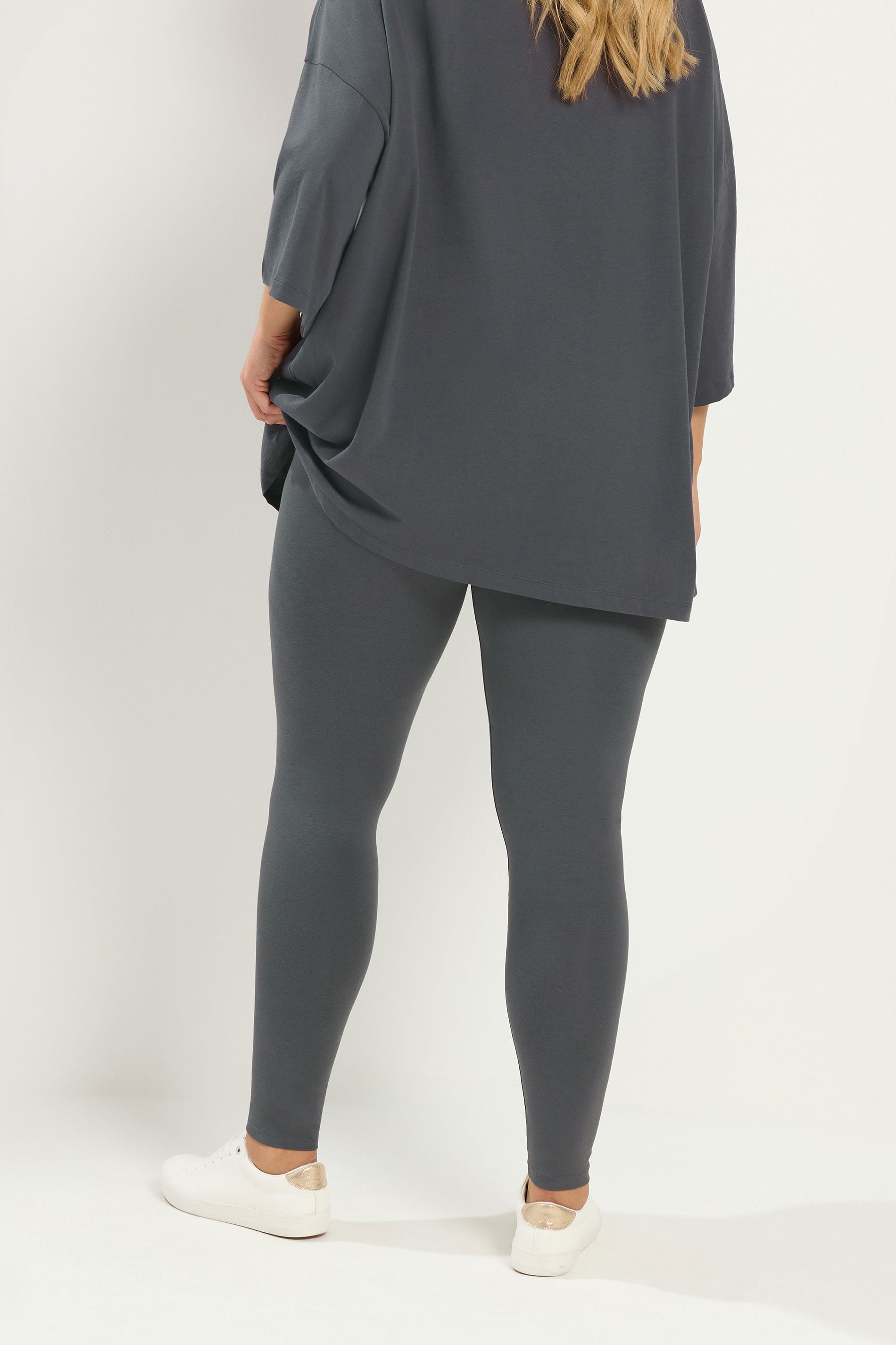 YOURS Plus Size Charcoal Grey Leggings | Yours Clothing 2