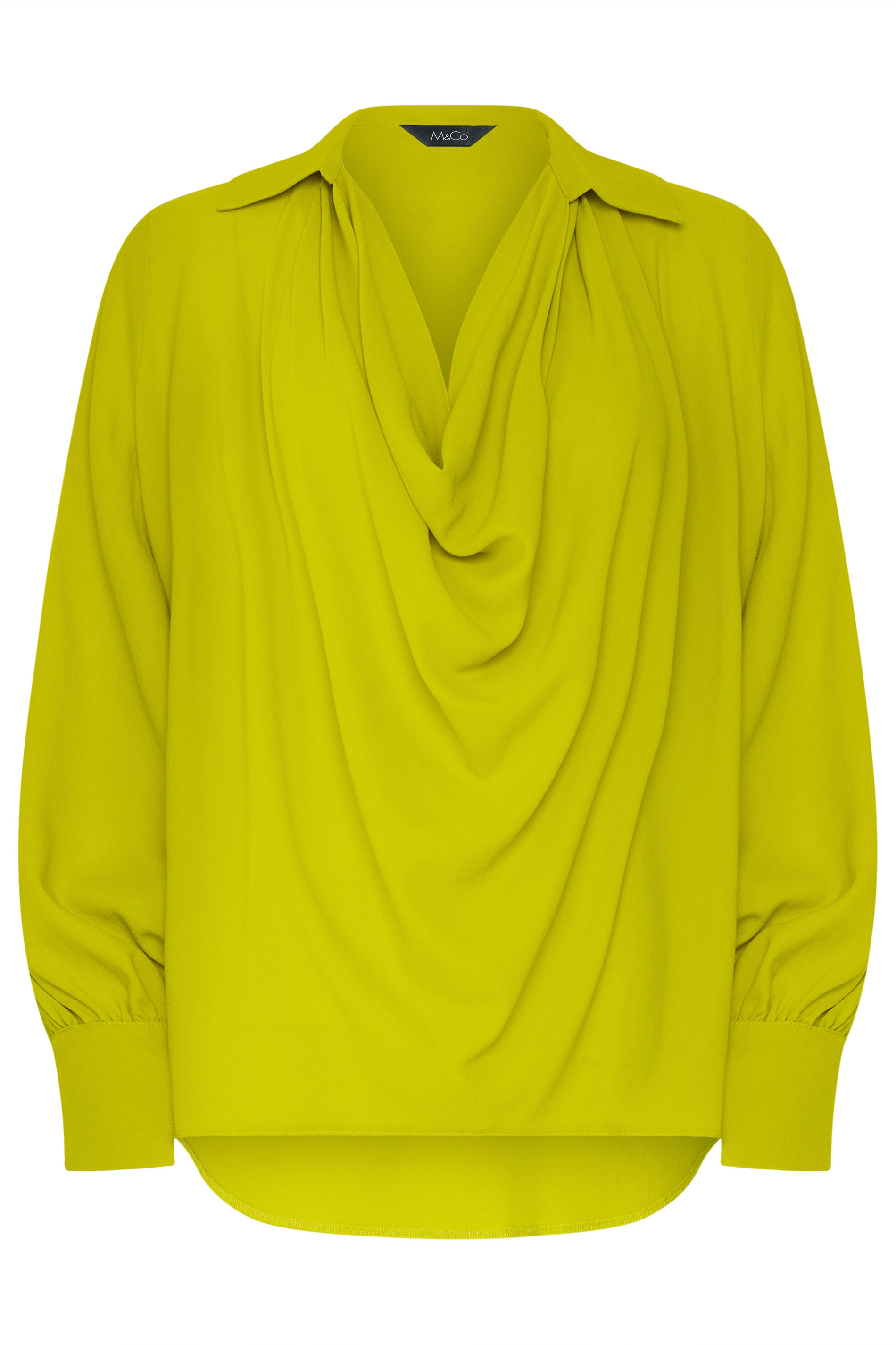 M&Co Green Drape Front Blouse | M&Co 5