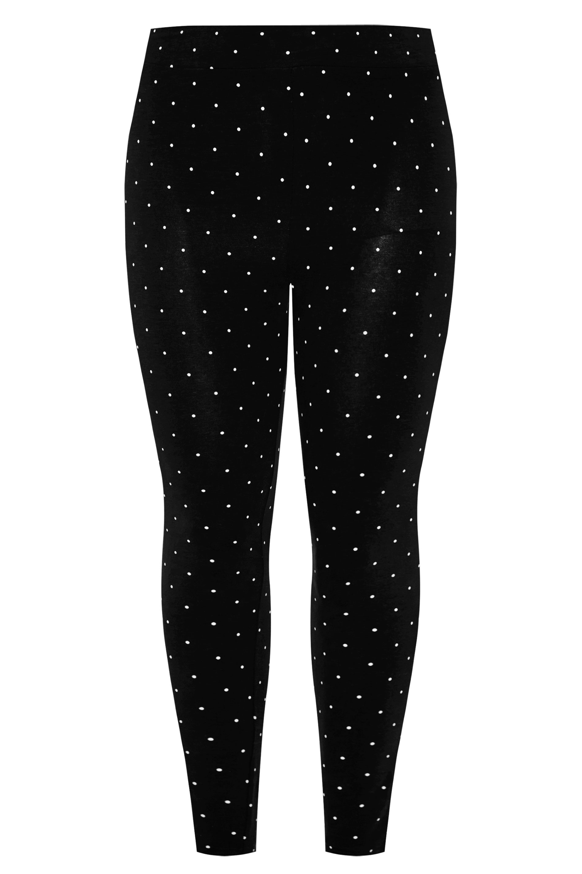 Black Polka Dot Leggings | Yours Clothing