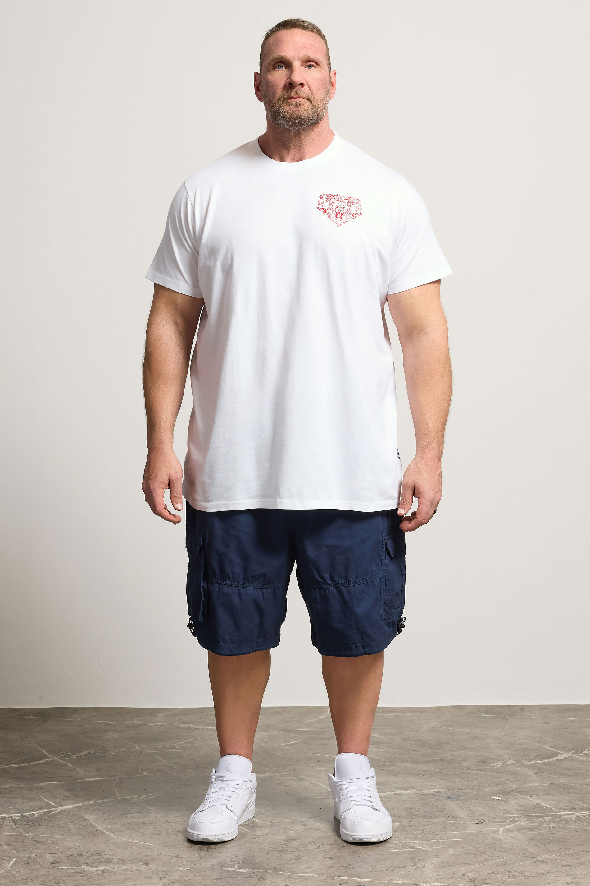 BadRhino Big & Tall White Extra Long England T-Shirt | BadRhino 1