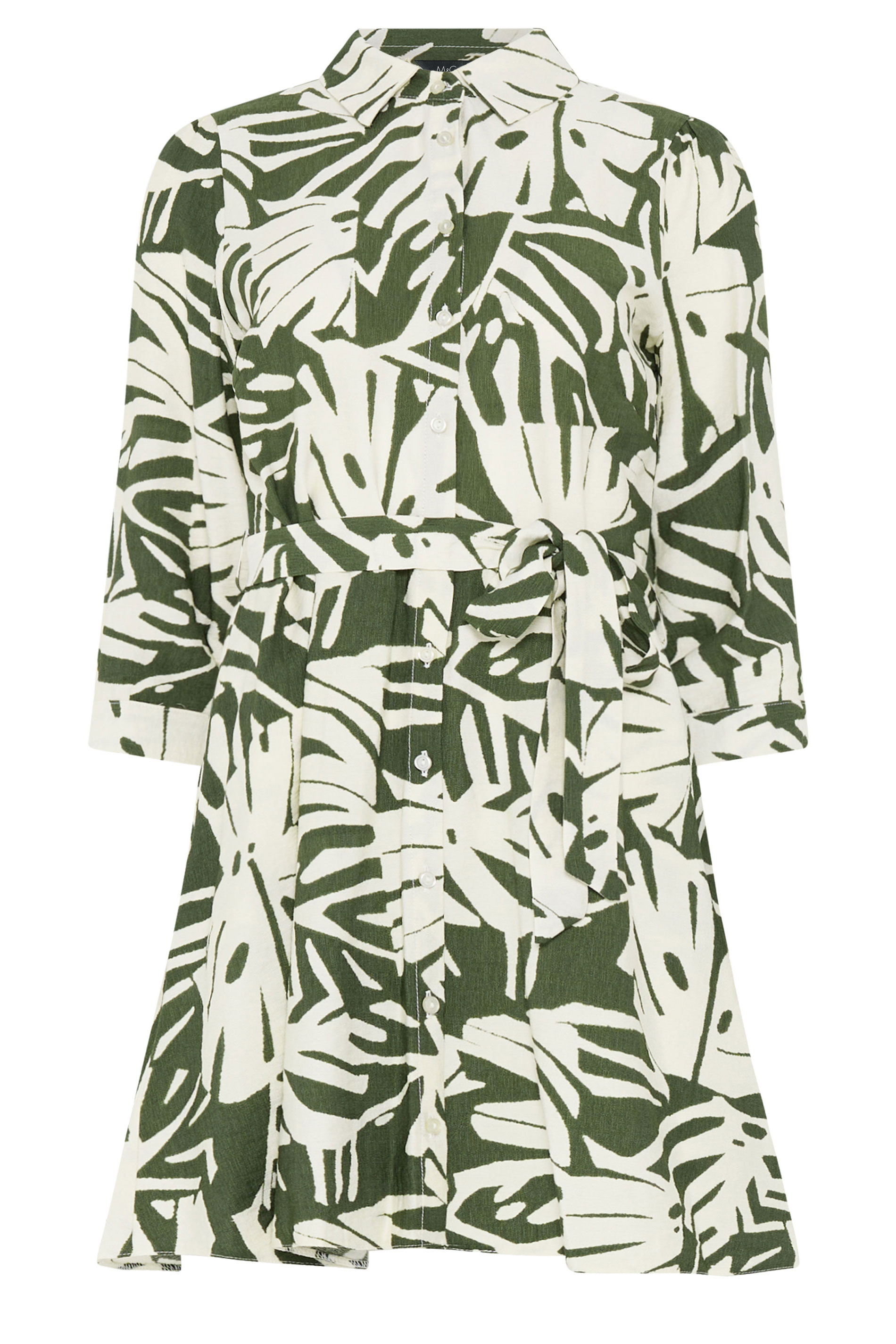 M&Co Green Leaf Print Tunic Shirt | M&Co 5