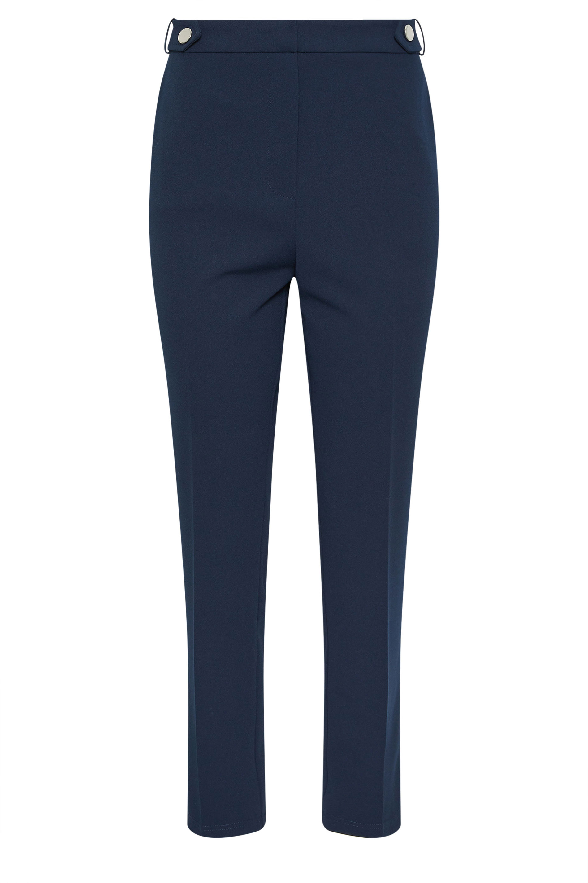 M&Co Navy Blue Tab Detail Tailored Trousers | M&Co 6