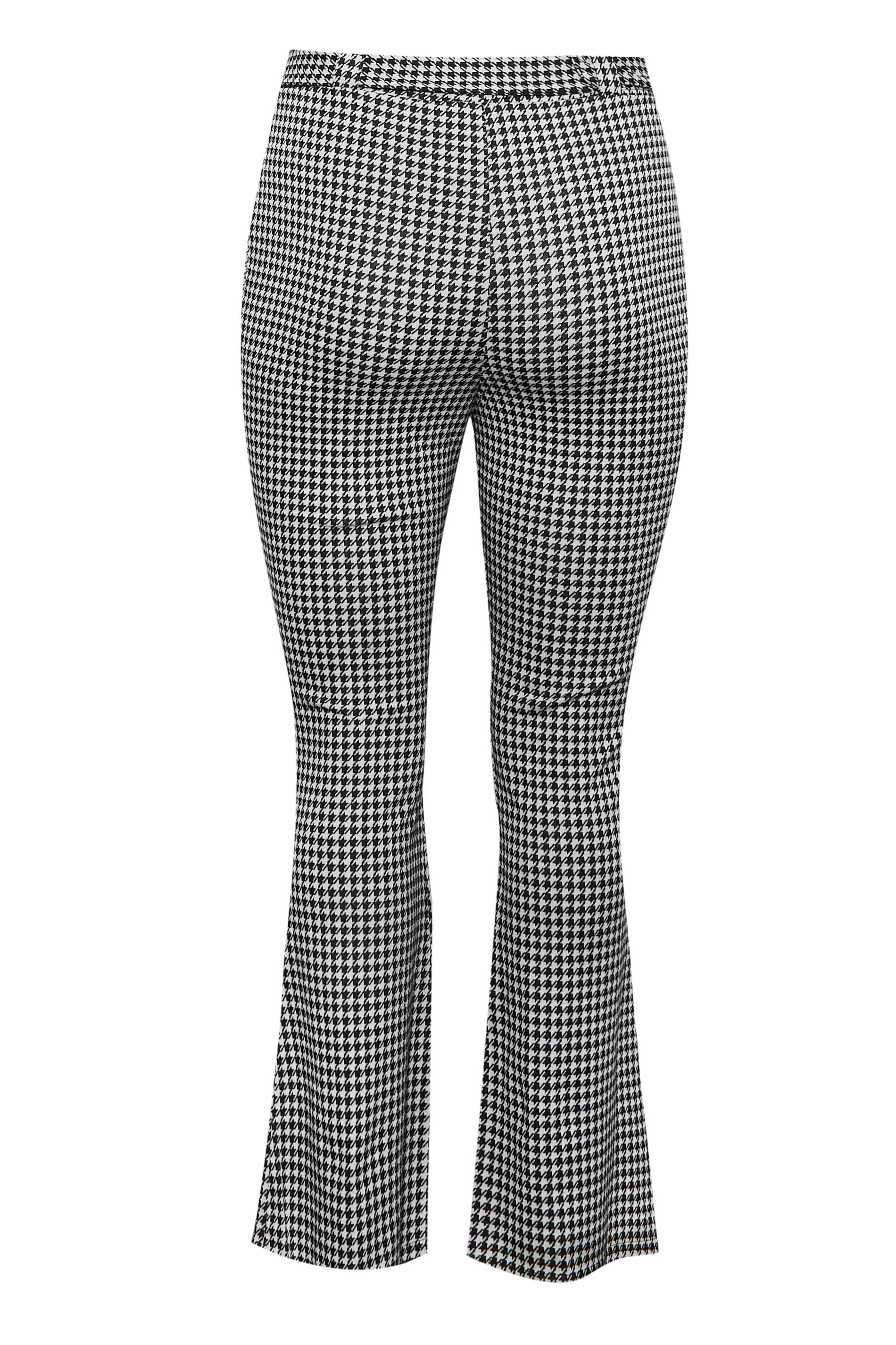 Bound Dogtooth Woven Cropped Trousers in brown | REVOLVE