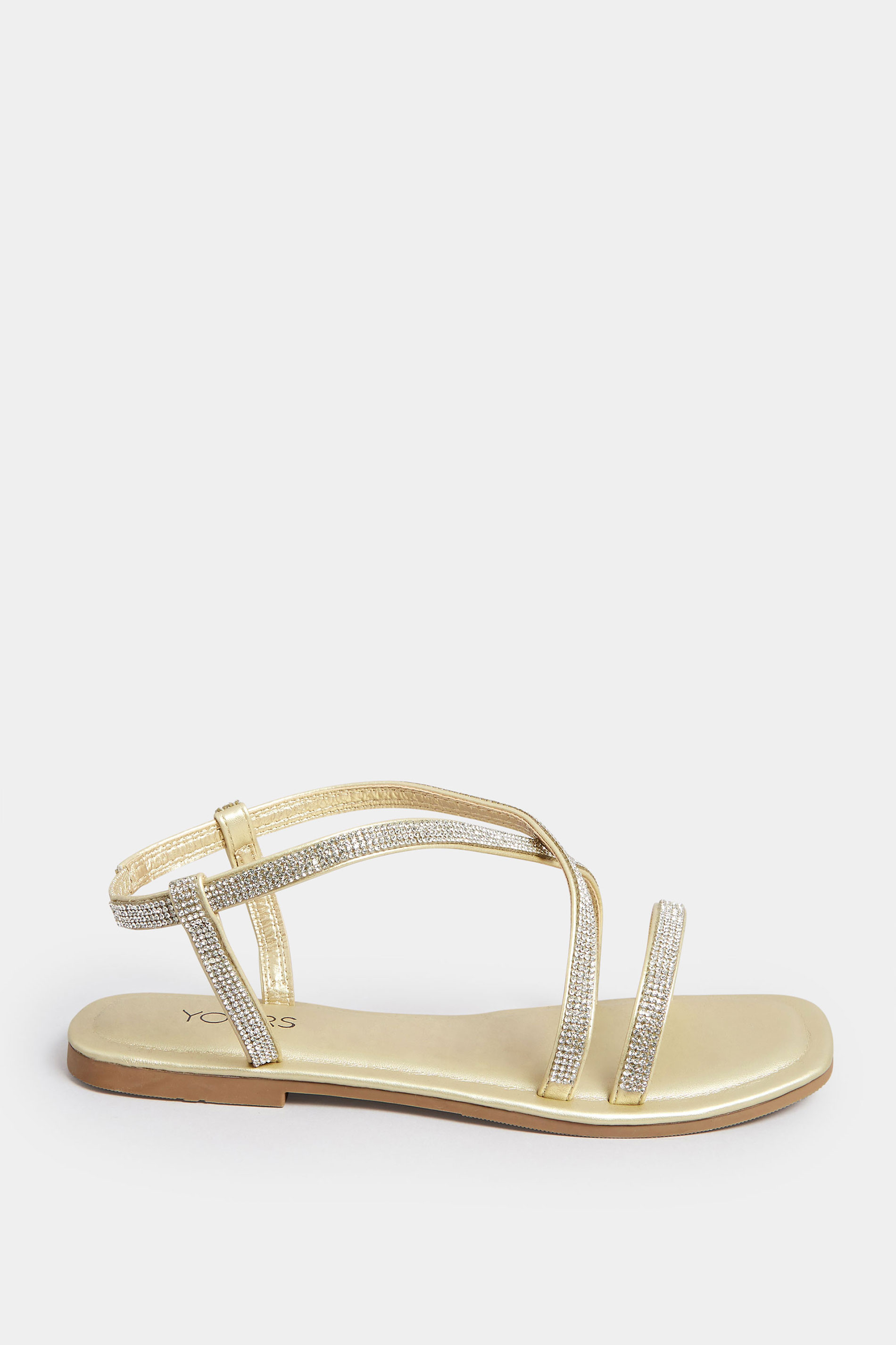 Yours Curve Women's Two Strap Sandals
