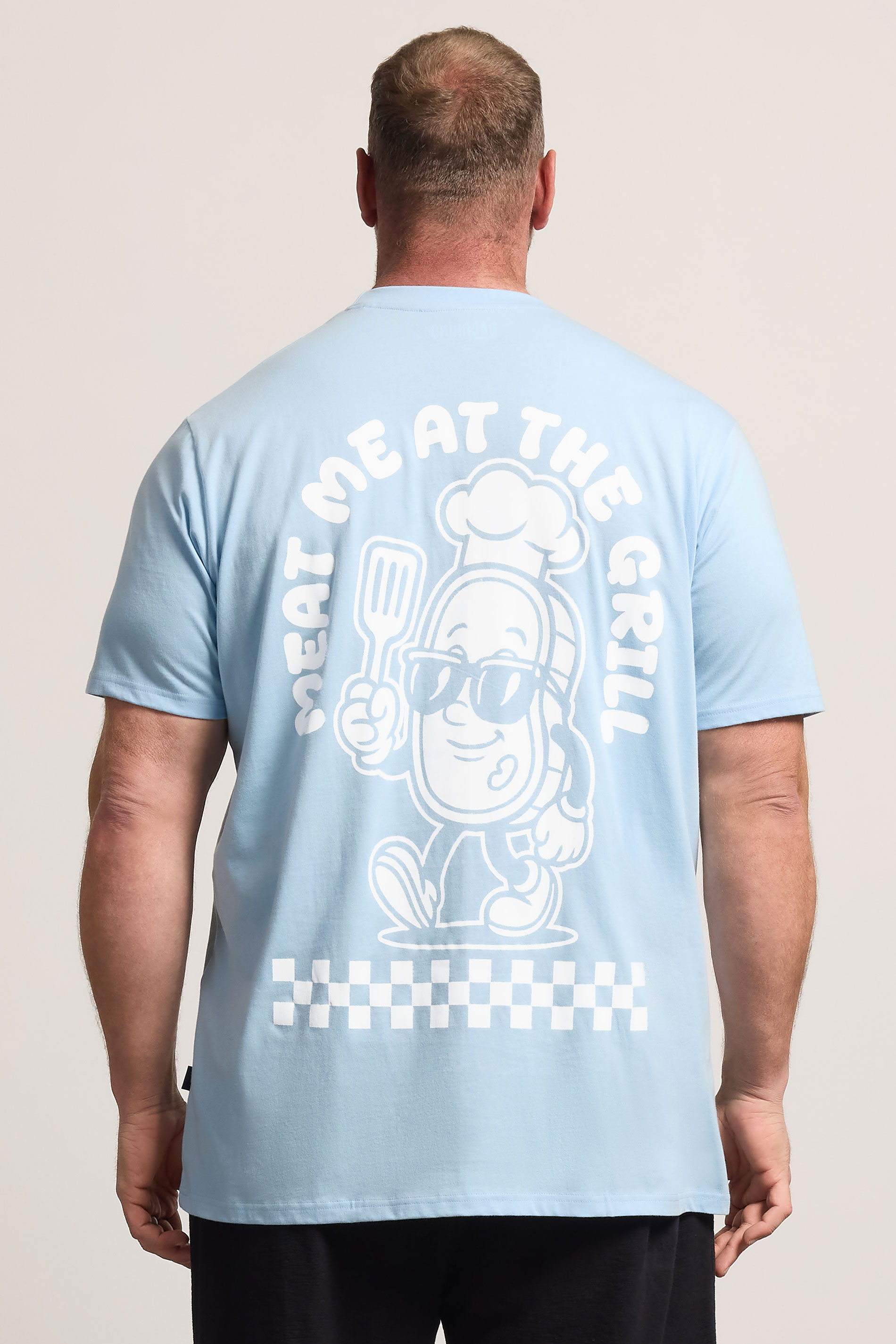 BadRhino Big & Tall Blue Extra Long 'Meat Grill' Graphic T-Shirt | BadRhino 2