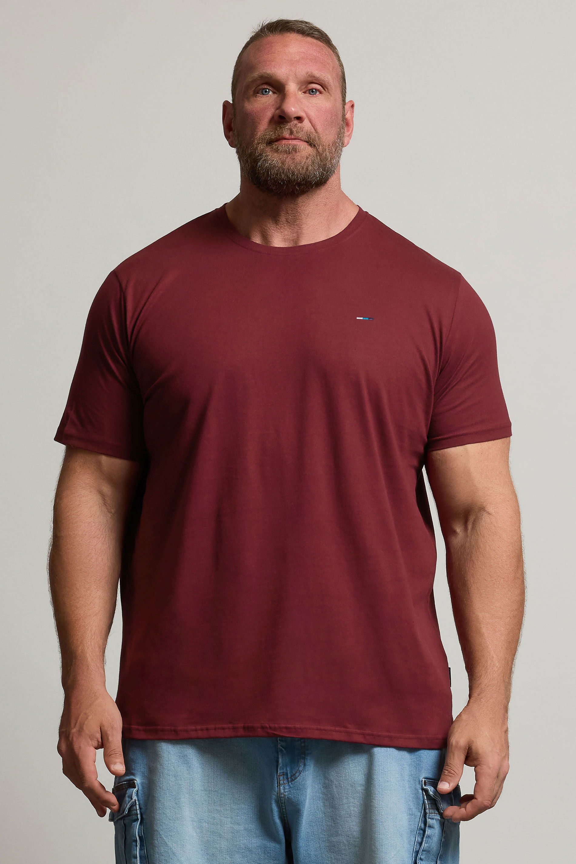 BadRhino Big & Tall Windsor Wine Red Extra Long Core T-Shirt | BadRhino 3