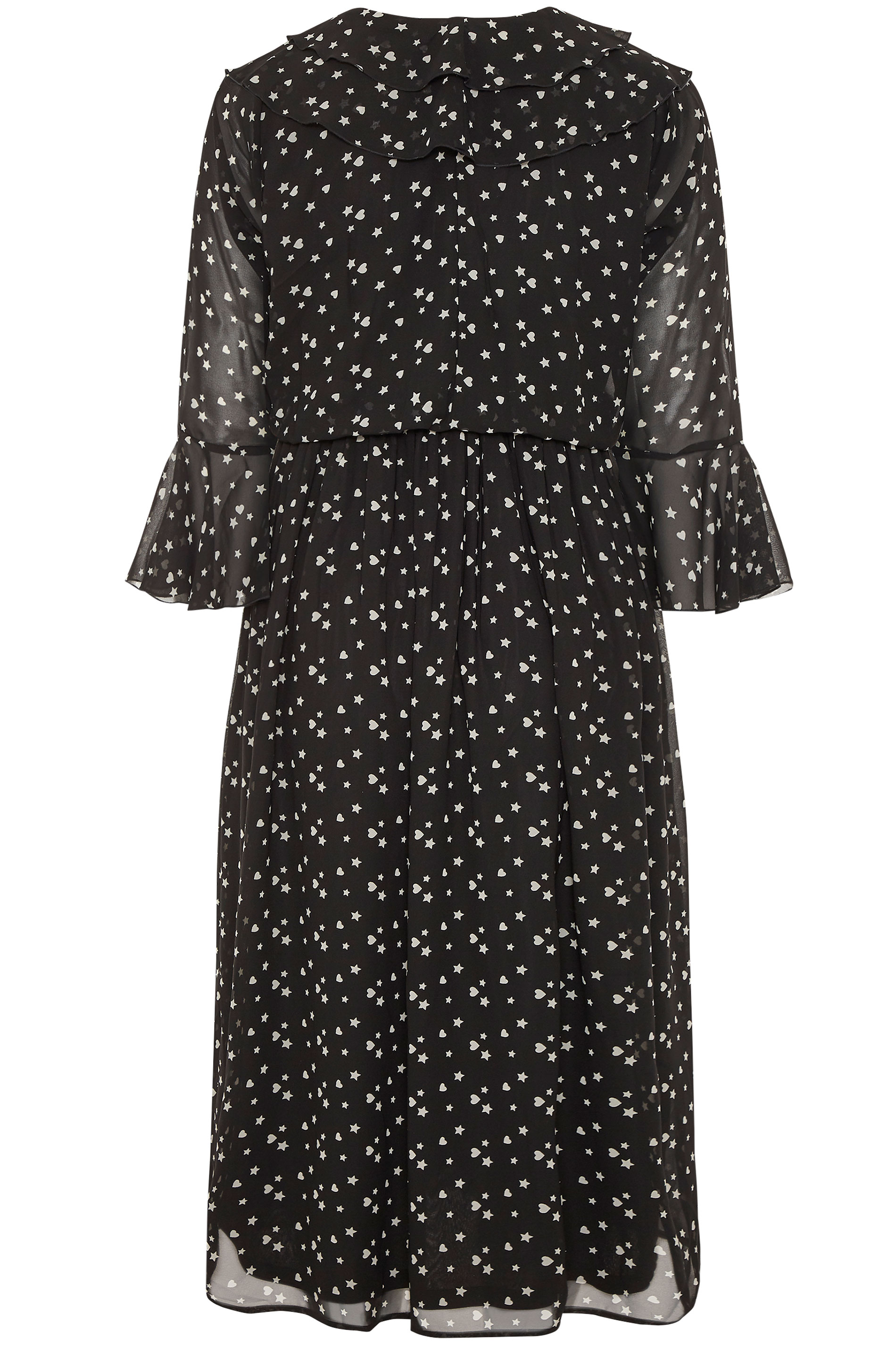 Heart Frill Midi Dress | Yours Clothing