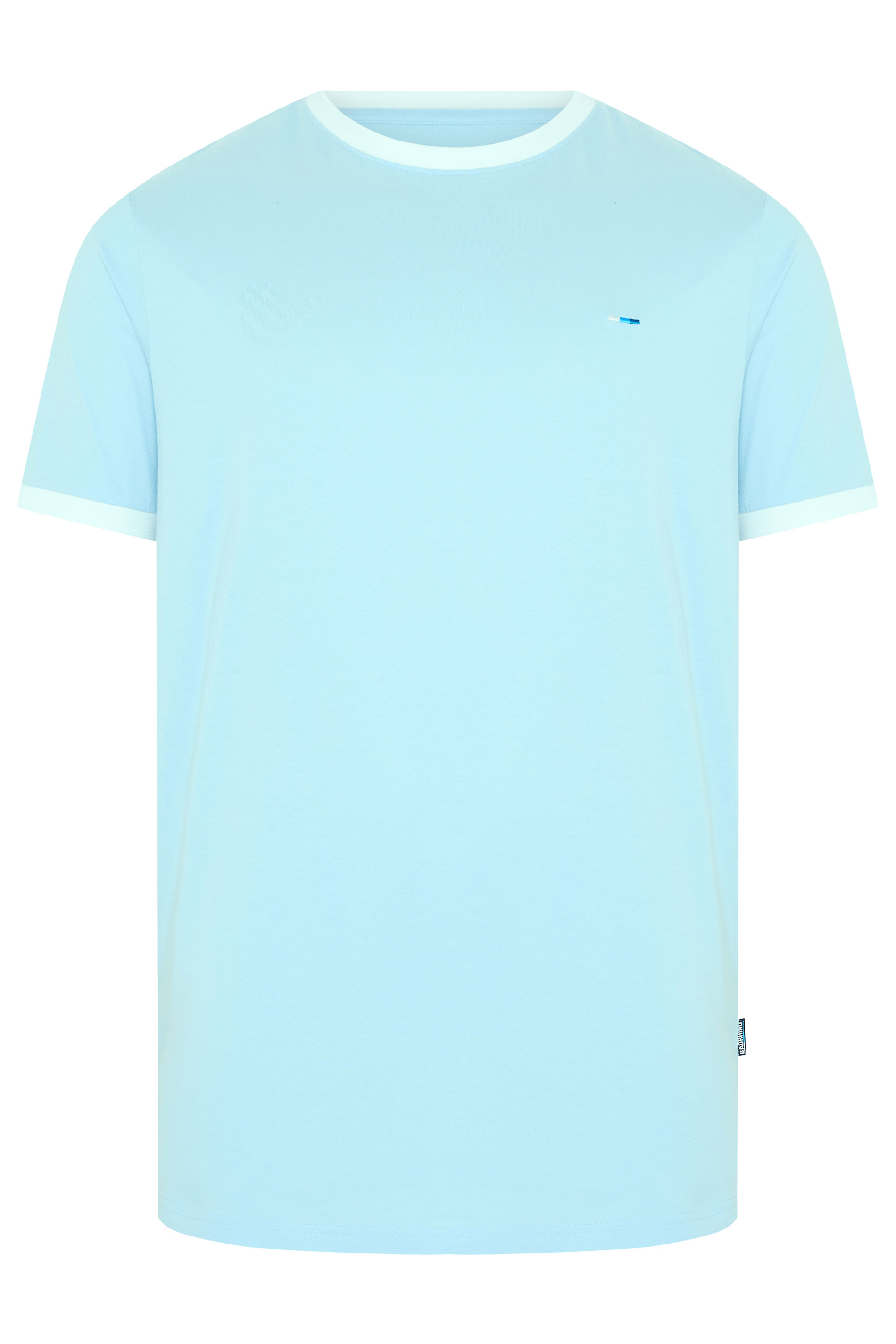 BadRhino Big & Tall Light Blue Ringer T-Shirt | BadRhino 5