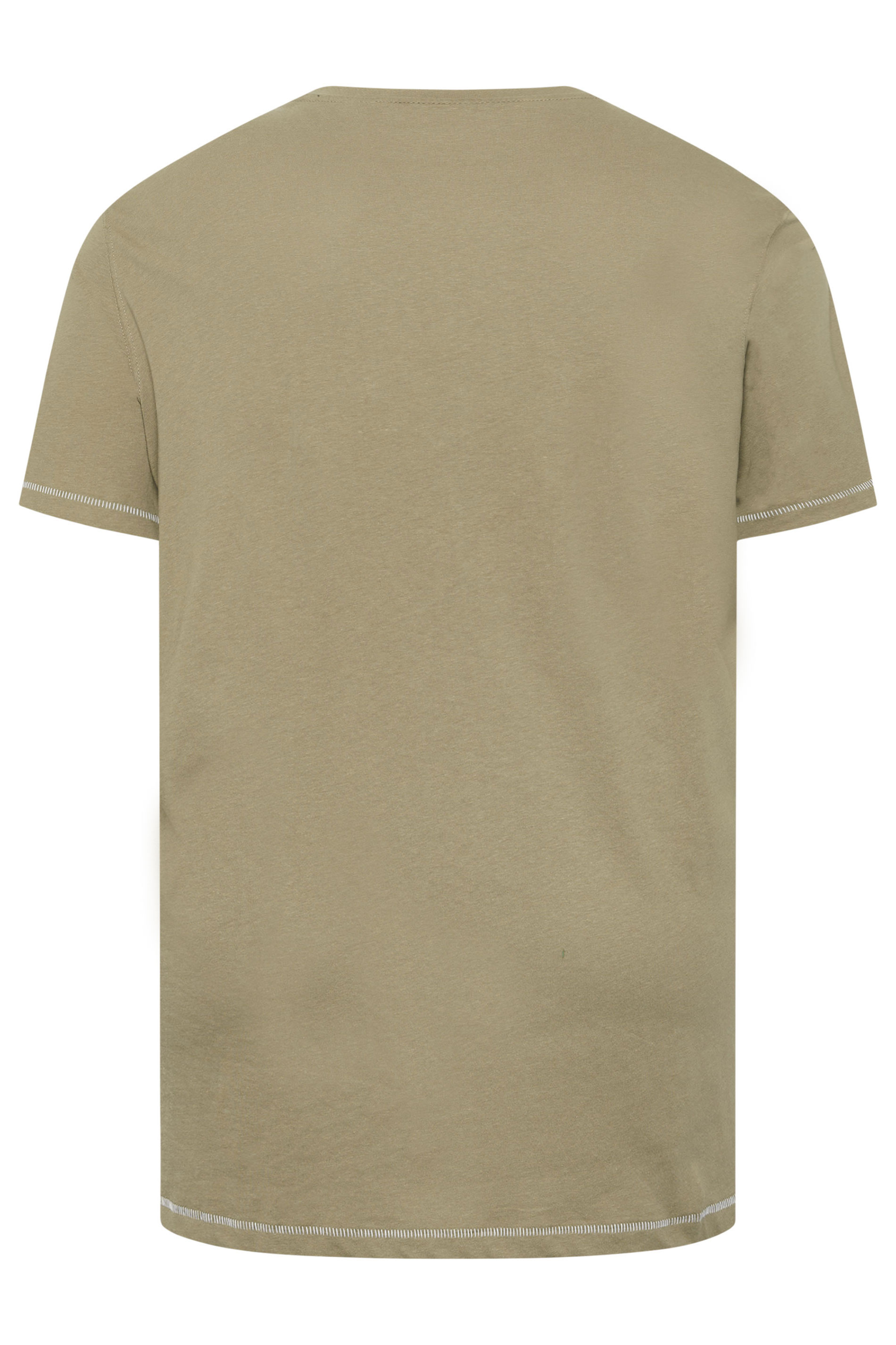 D555 Big & Tall Stone Brown Rambo Print T-Shirt | BadRhino 4