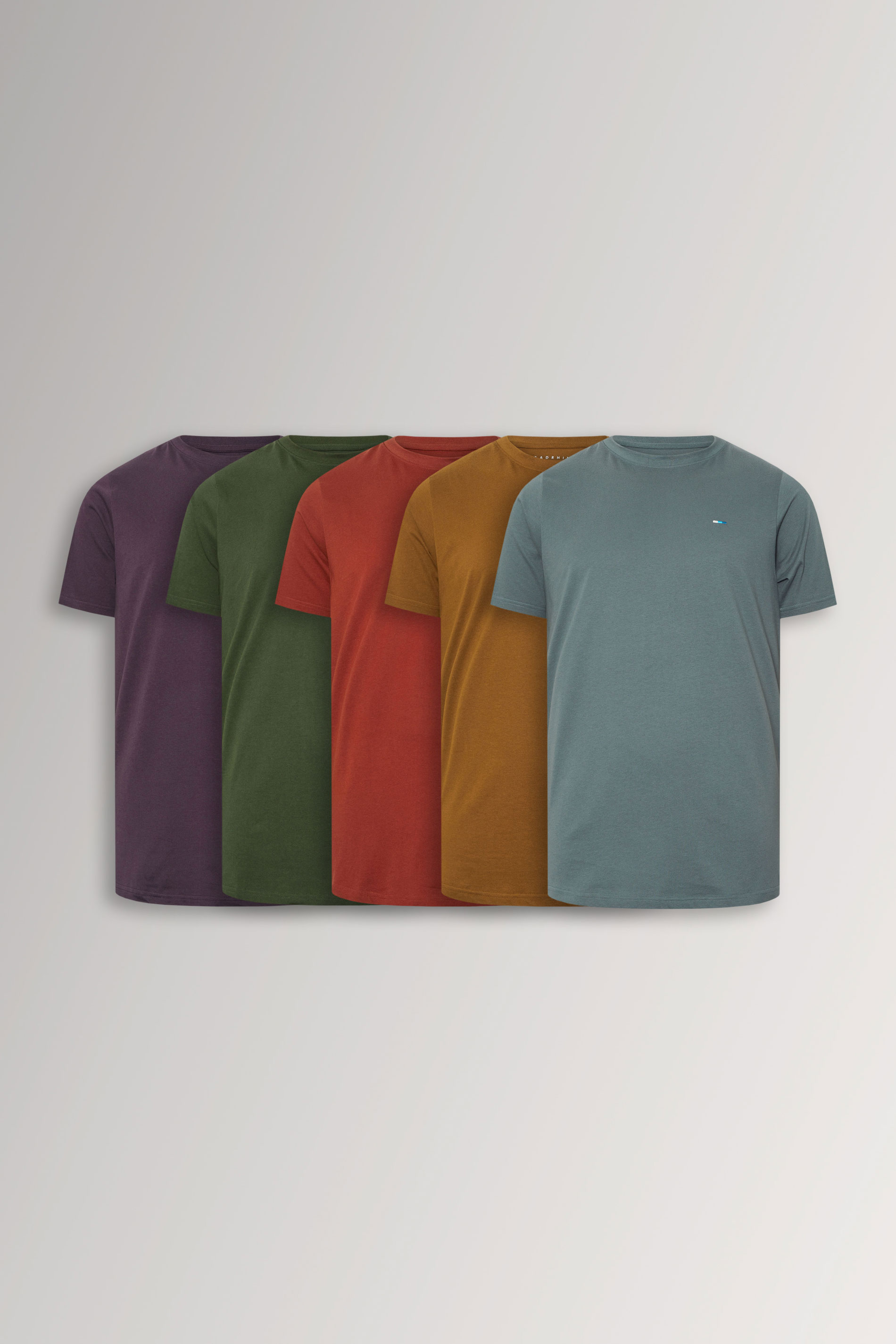 BadRhino Big & Tall Brown/Blue/Red/Green/Purple 5 Pack Core T-Shirts | BadRhino 3