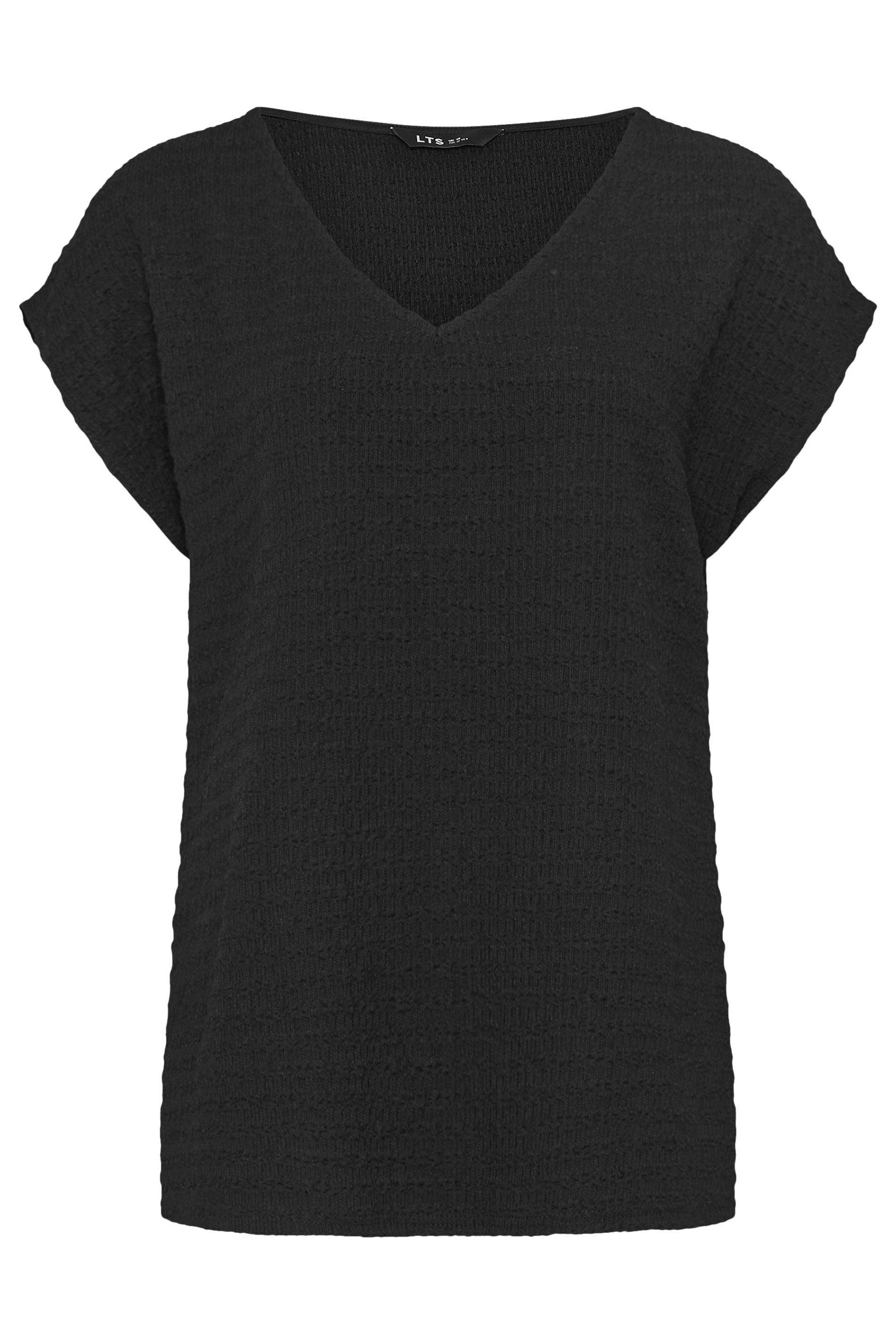 LTS Tall Women's Black Textured Top | Long Tall Sally 5