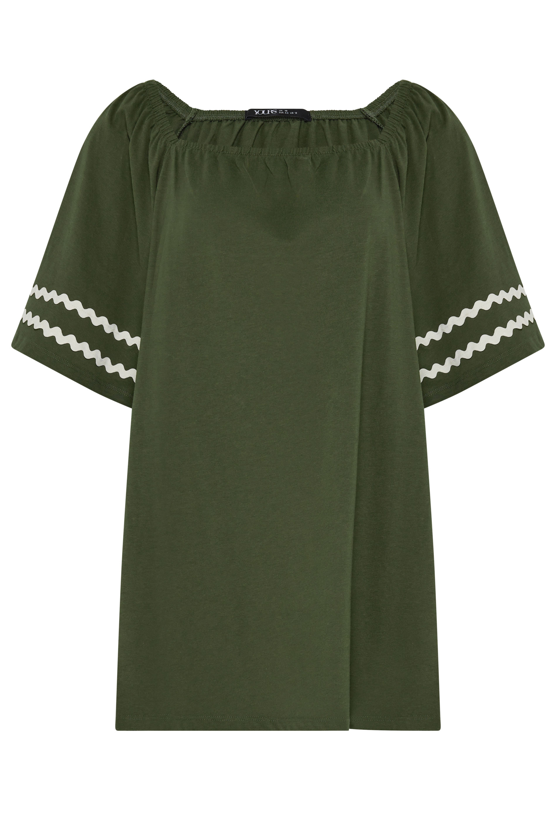 YOURS Plus Size Khaki Green Swing Blouse | Yours Clothing 5