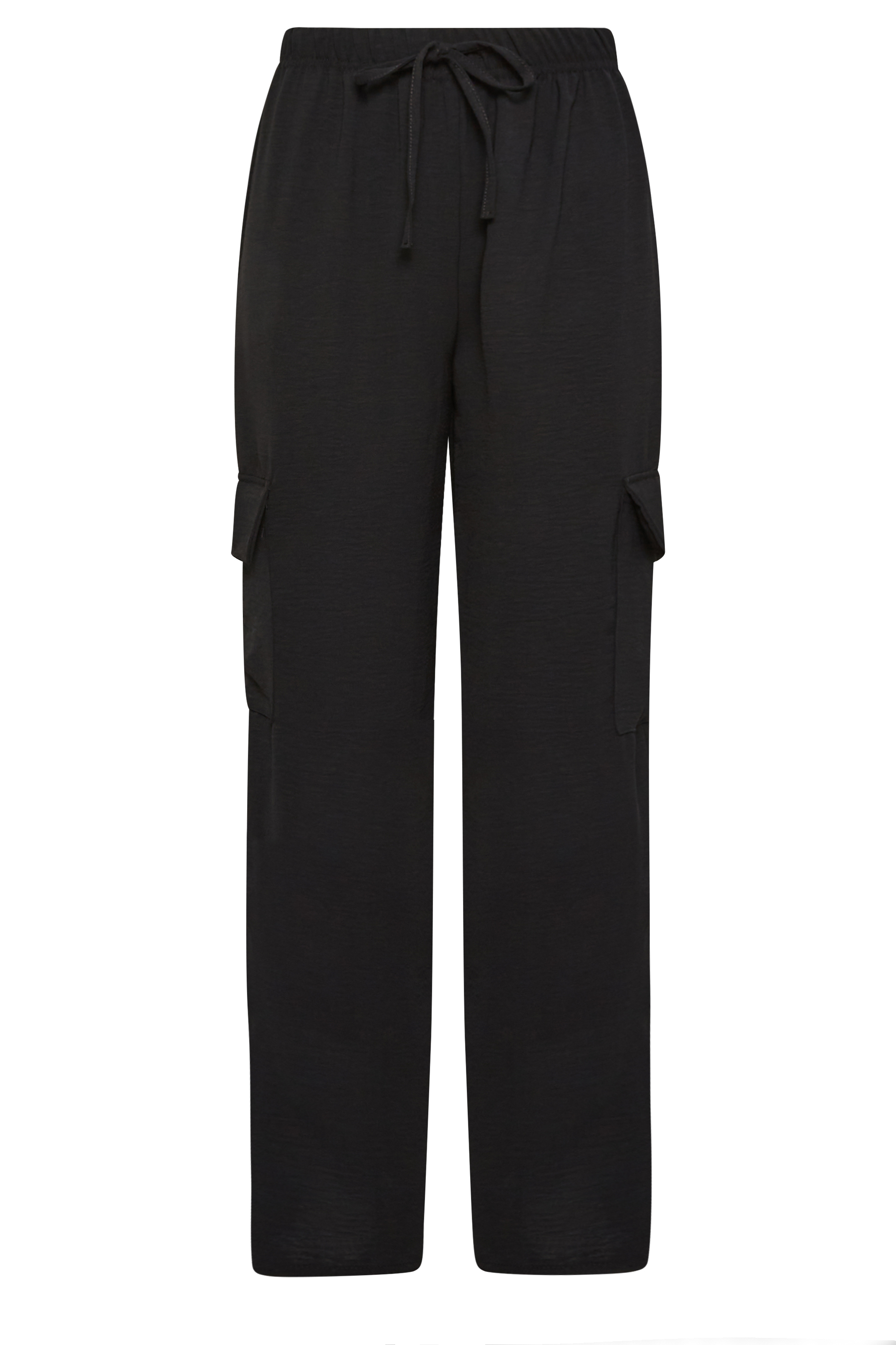 LTS Tall Black Cargo Wide Leg Trousers | Long Tall Sally