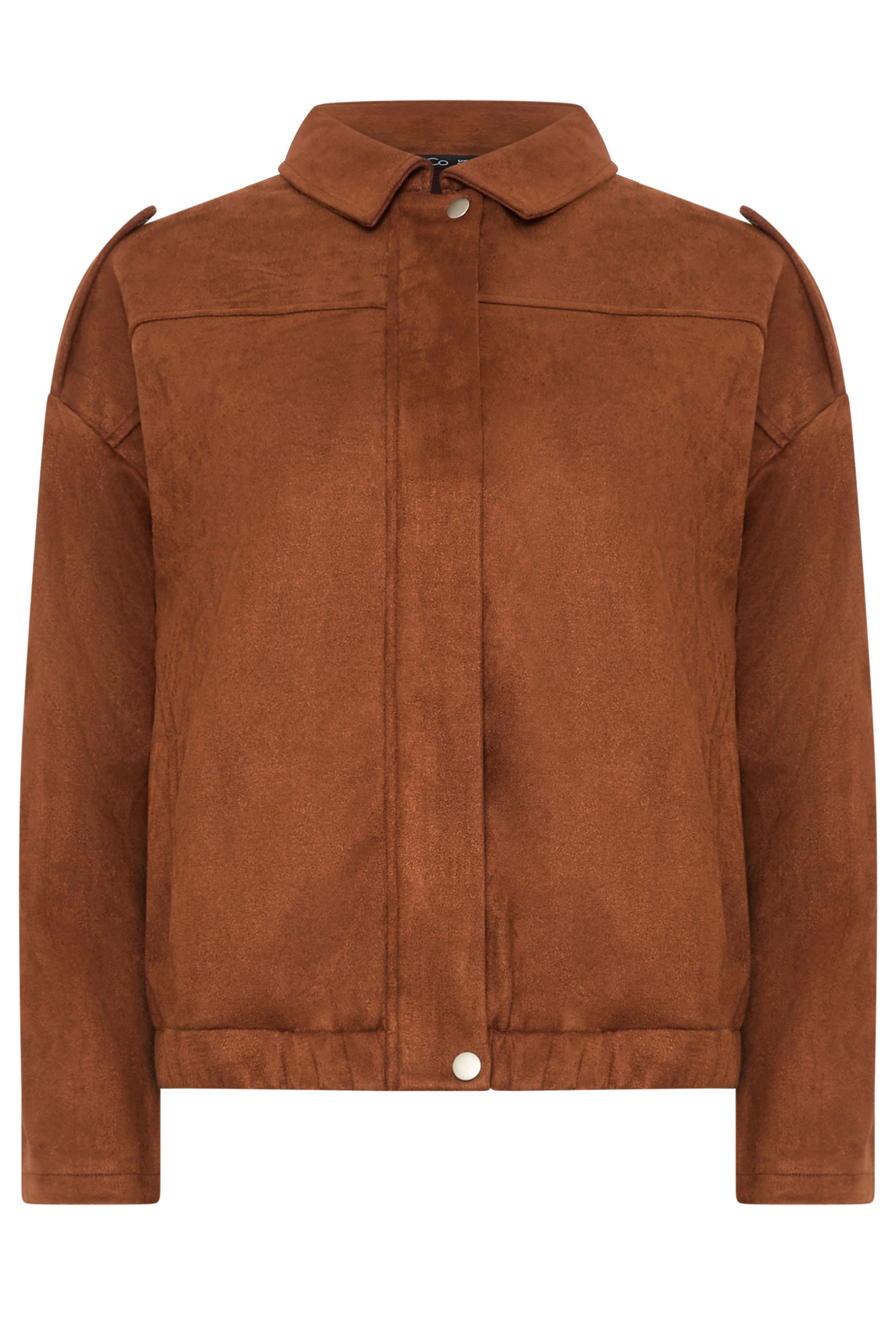 M&Co Rust Brown Faux Suede Bomber Jacket | M&Co 1