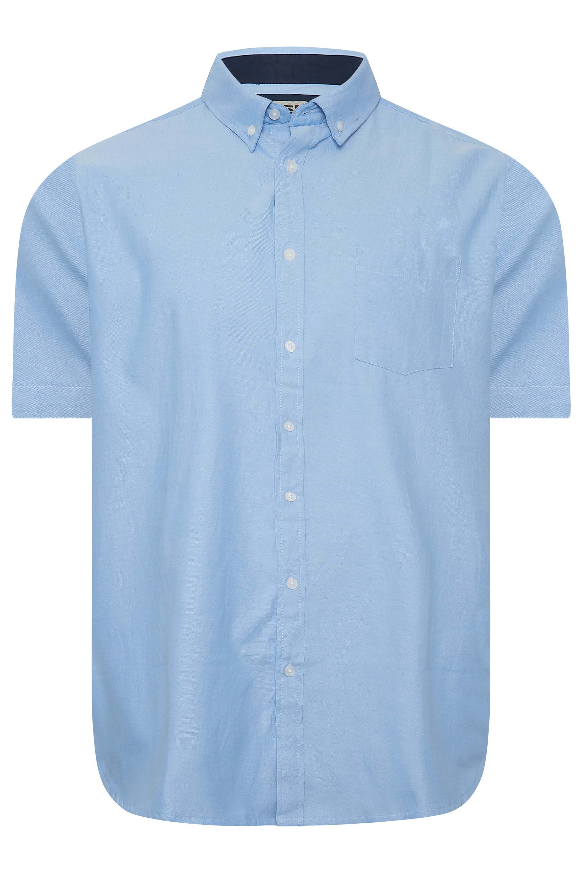 D555 Big & Tall Blue Short Sleeve Shirt | BadRhino 3