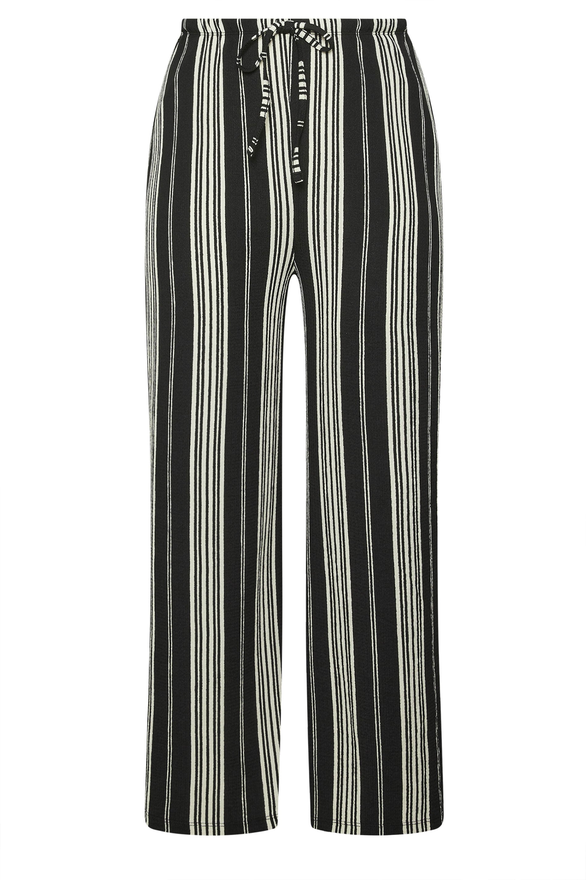 YOURSET 2 PACK Plus Size Black Stripe Wide Leg Trousers | Yours Clothing 8