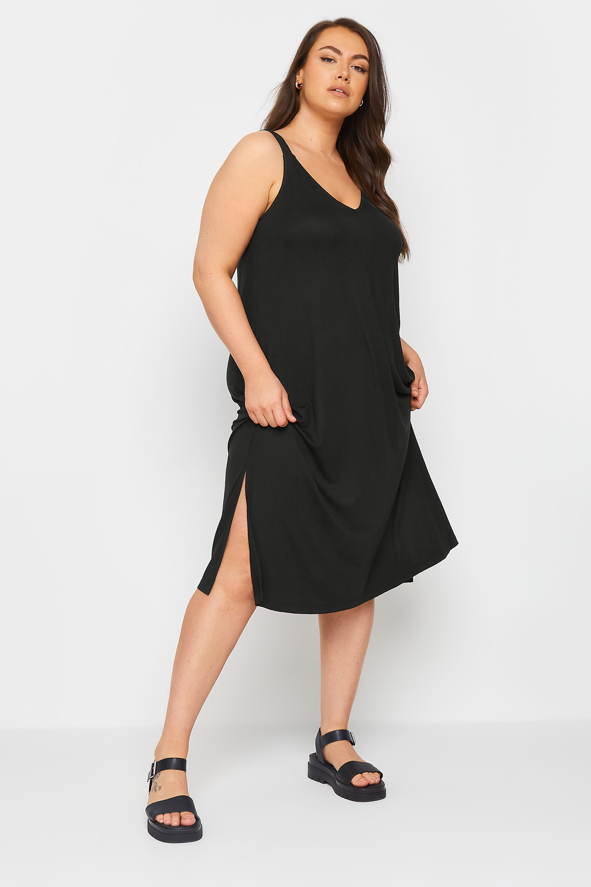 YOURS Plus Size Black Beach Dress | Yours Clothing 2