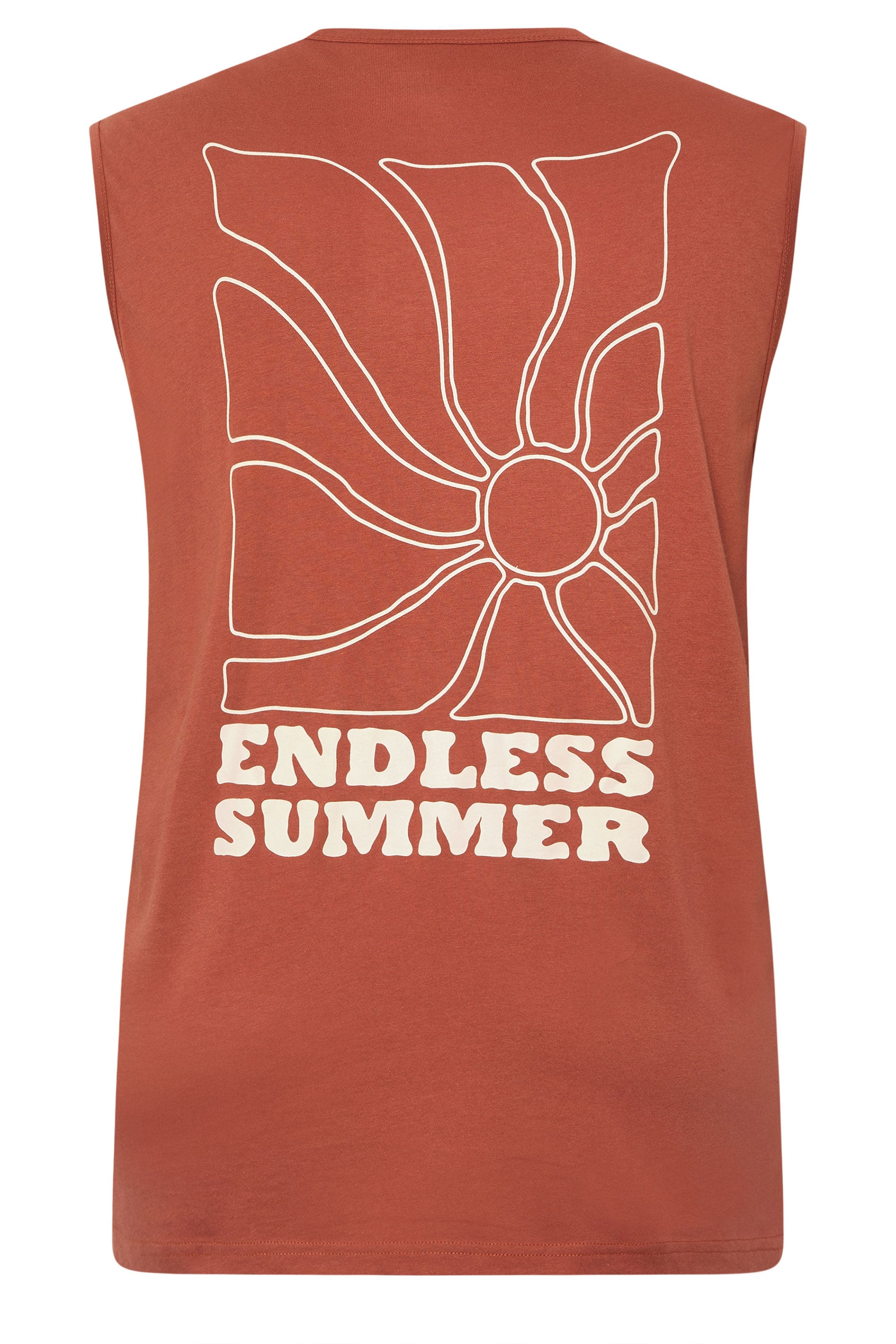 BadRhino Big & Tall Orange Graphic Vest Top | BadRhino 8