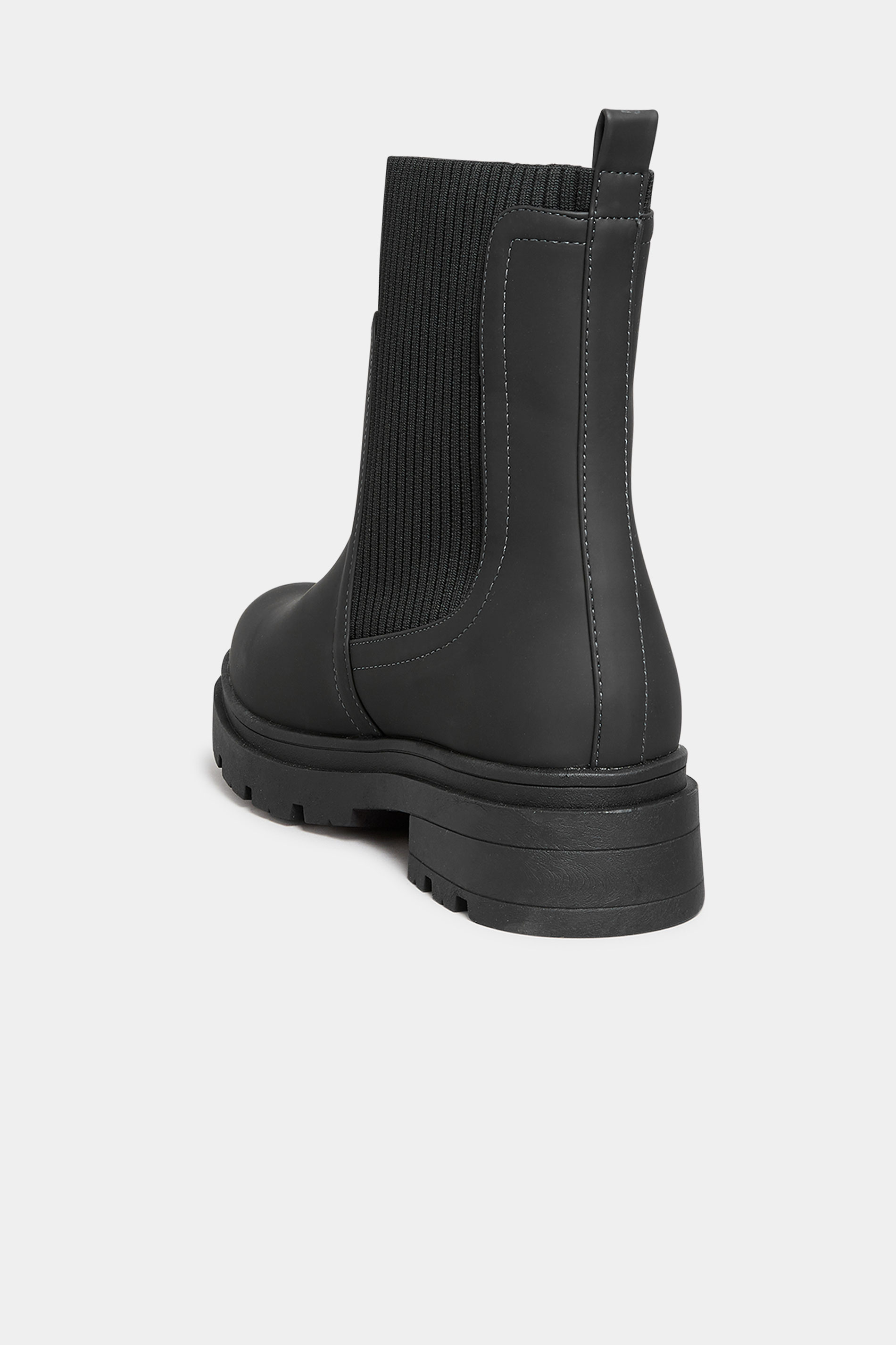 LIMITED COLLECTION Black Sock Chelsea Boots In Wide E Fit & Extra Wide ...