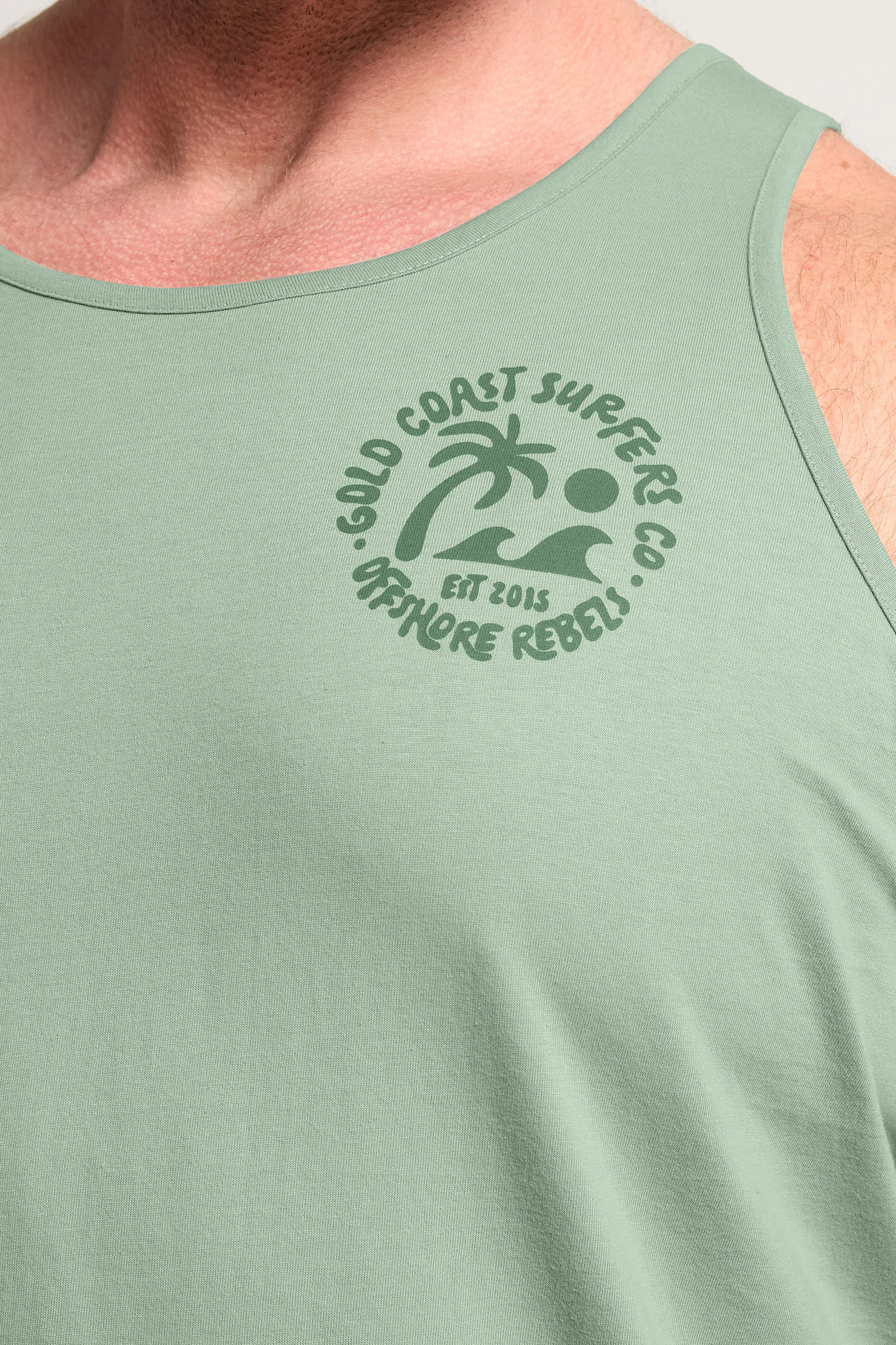 BadRhino Big & Tall Green Graphic Vest Top 5