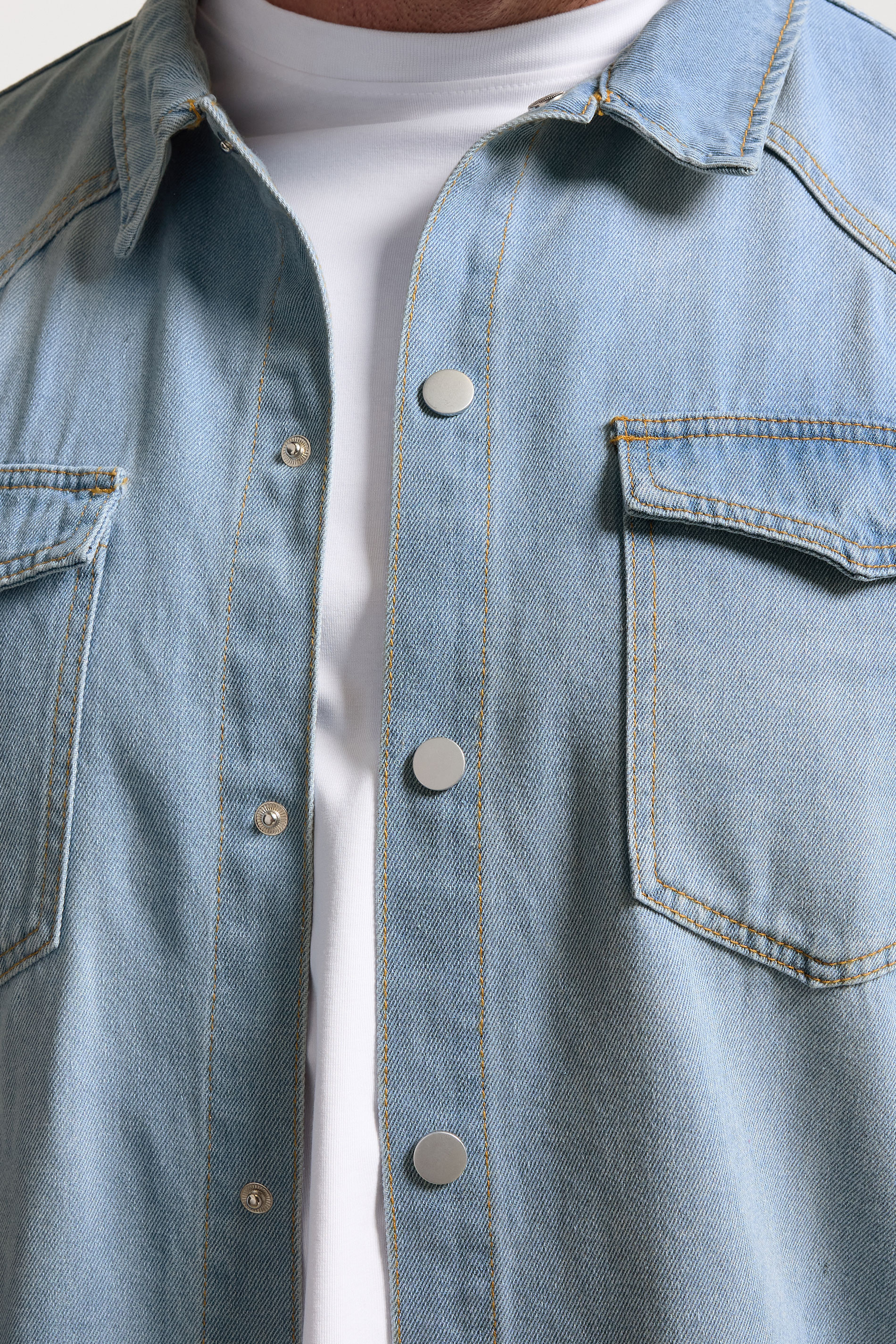 BadRhino Big & Tall Light Blue Denim Shirt | BadRhino 5