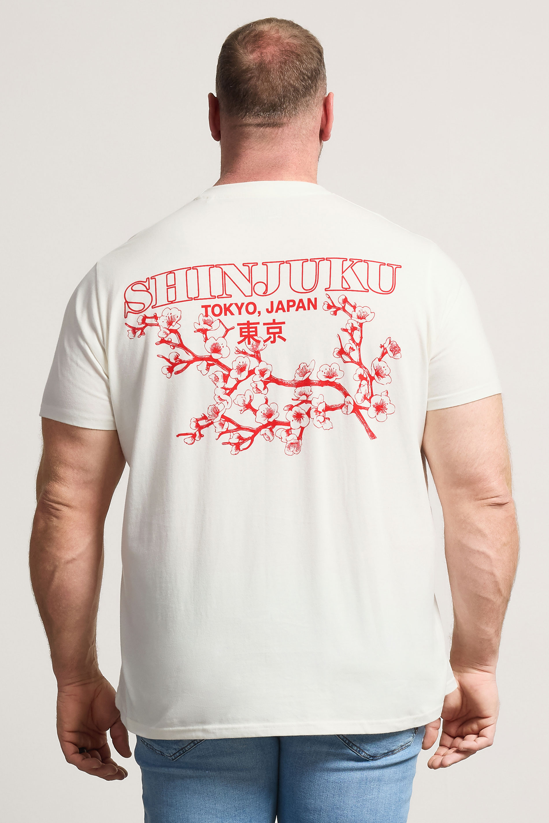 BadRhino Big & Tall White 'Shinjuku Tokyo' Graphic T-Shirt | BadRhino 4