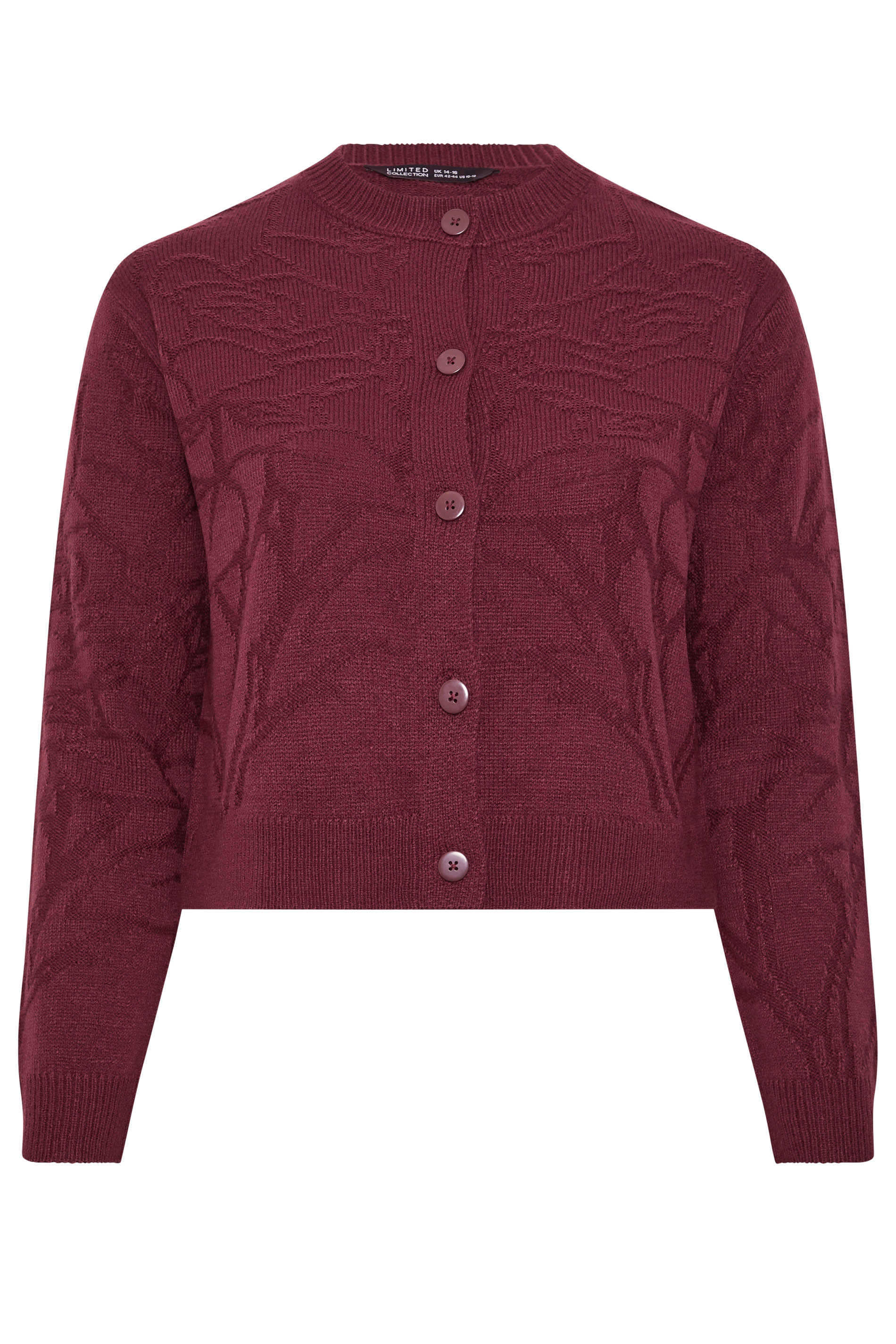 LIMITED COLLECTION Plus Size Red Rose Jacquard Cardigan 6