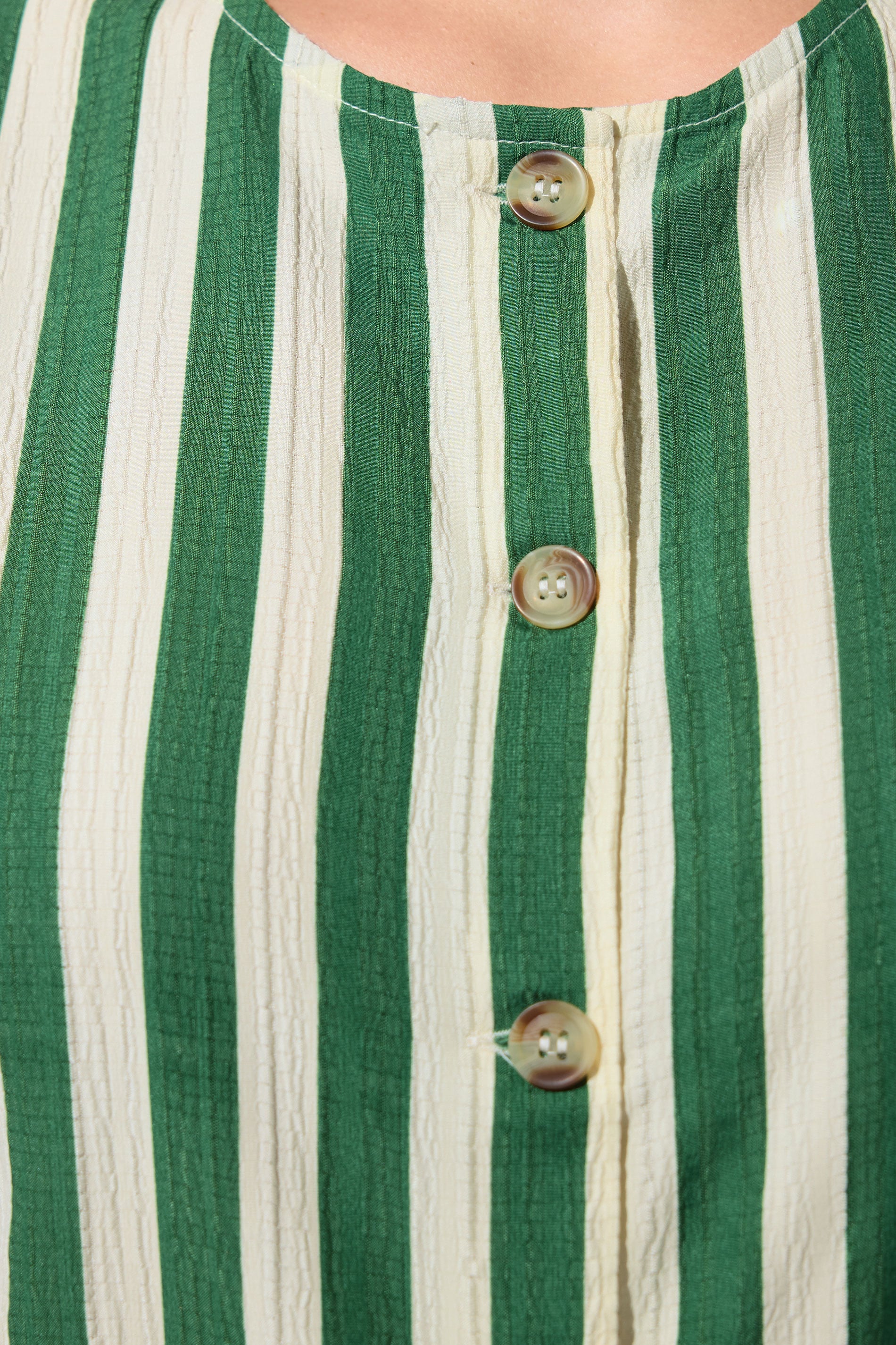 LIMITED COLLECTION Plus Size Green & White Stripe Waistcoat | Yours Clothing 4