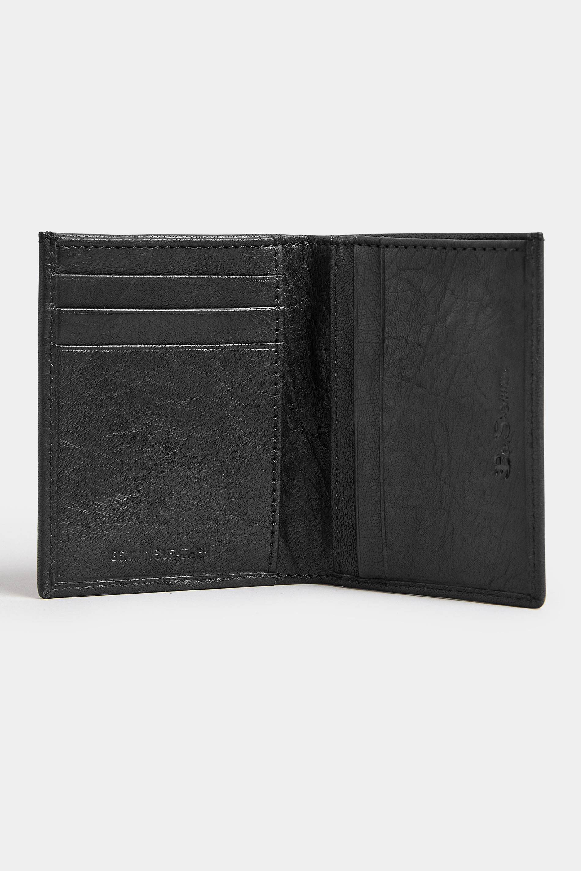 BEN SHERMAN Black Leather 'Webbe' Slimfold Wallet | BadRhino 2