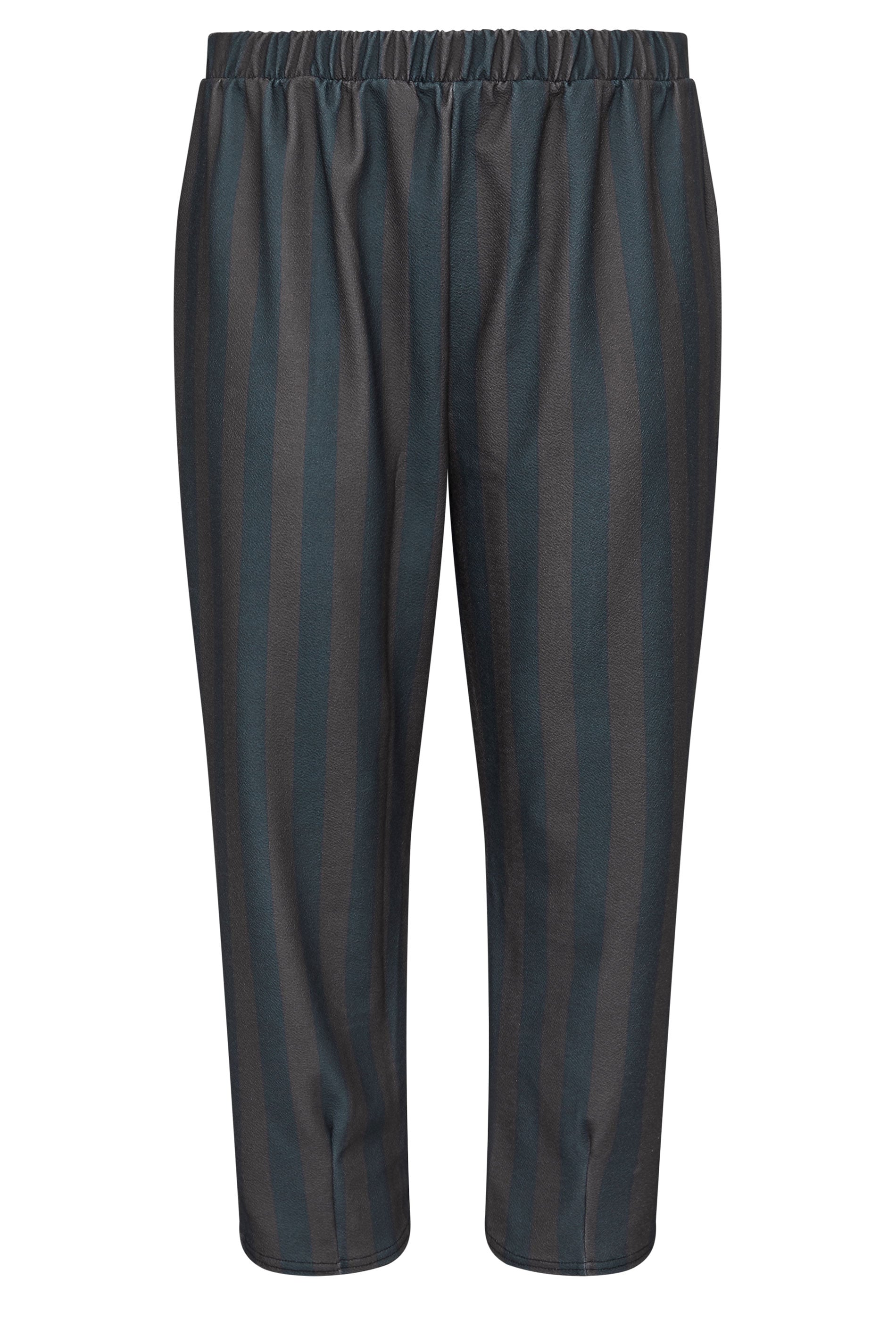 LIMITED COLLECTION Plus Size Chocolate Brown Stripe Barrel Trousers | Yours Clothing 7