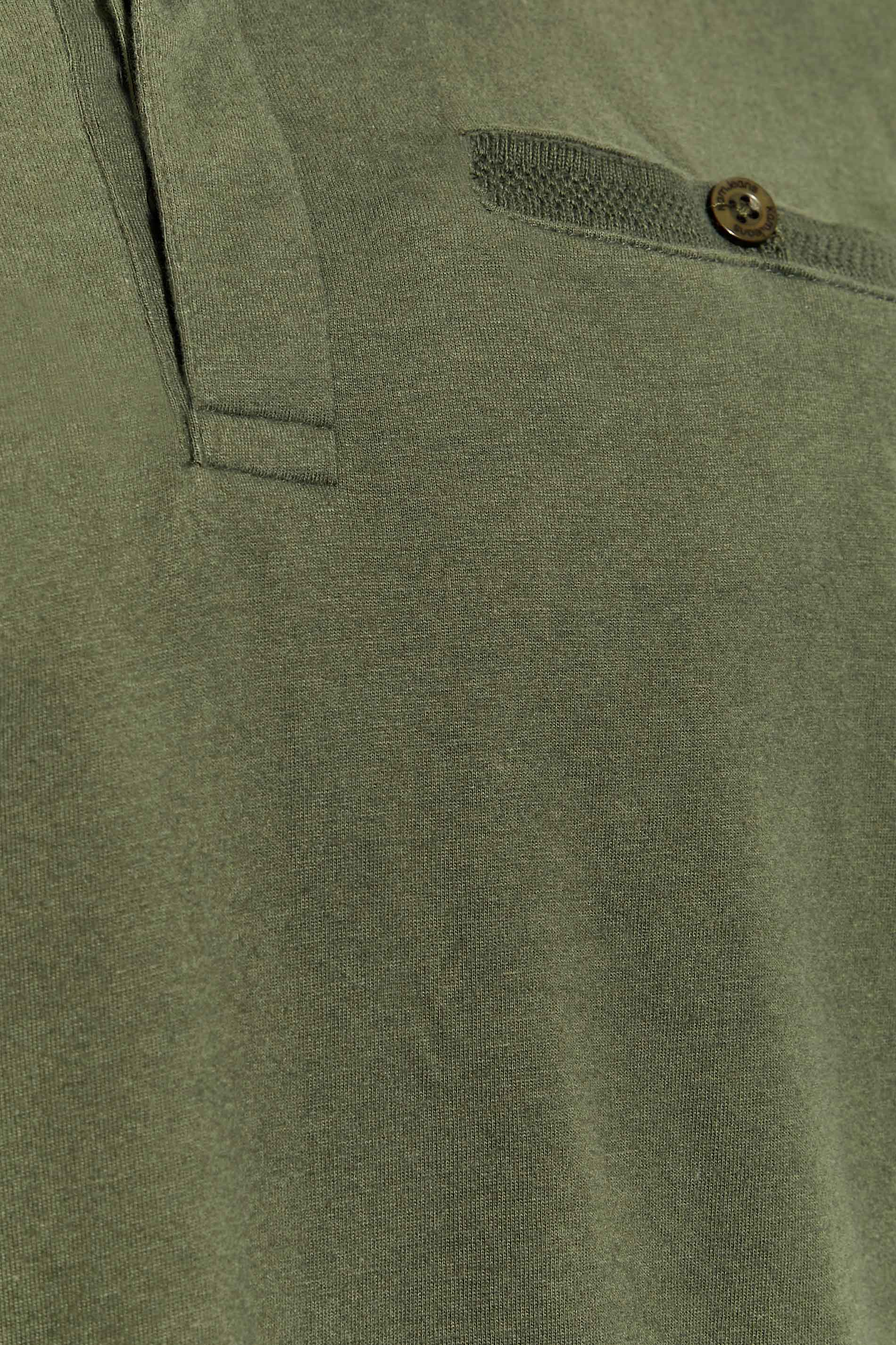 KAM Big & Tall Khaki Green Long Sleeve Polo Shirt 2