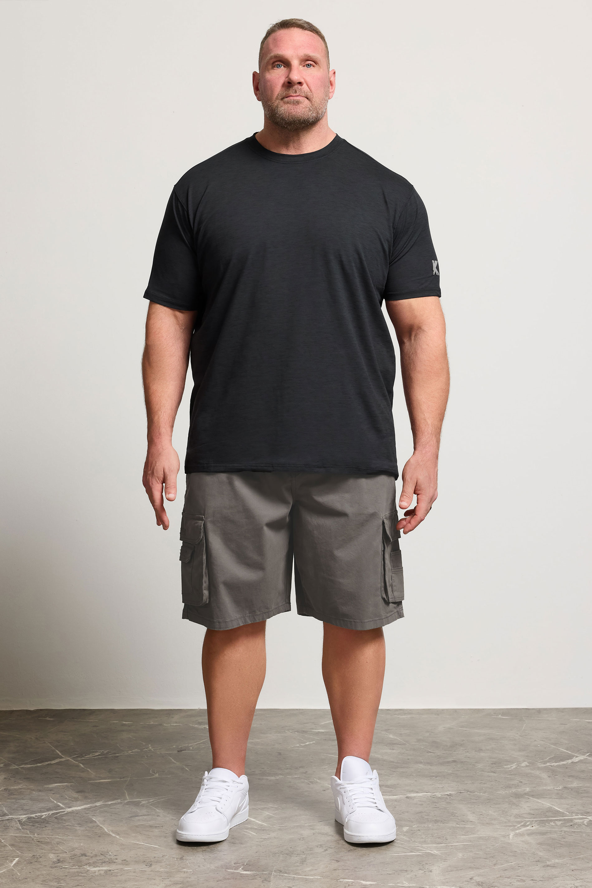 KAM Big & Tall Black Active T-Shirt | BadRhino 1