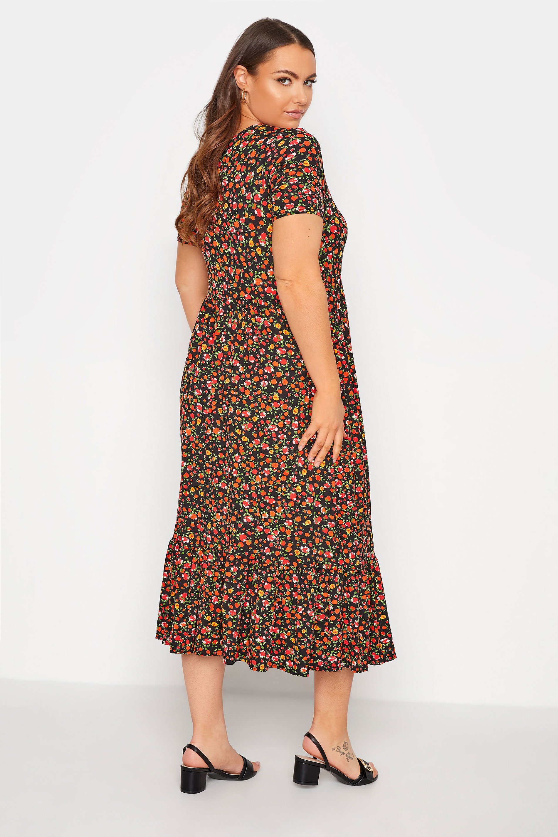 LIMITED COLLECTION Black Floral Tiered 