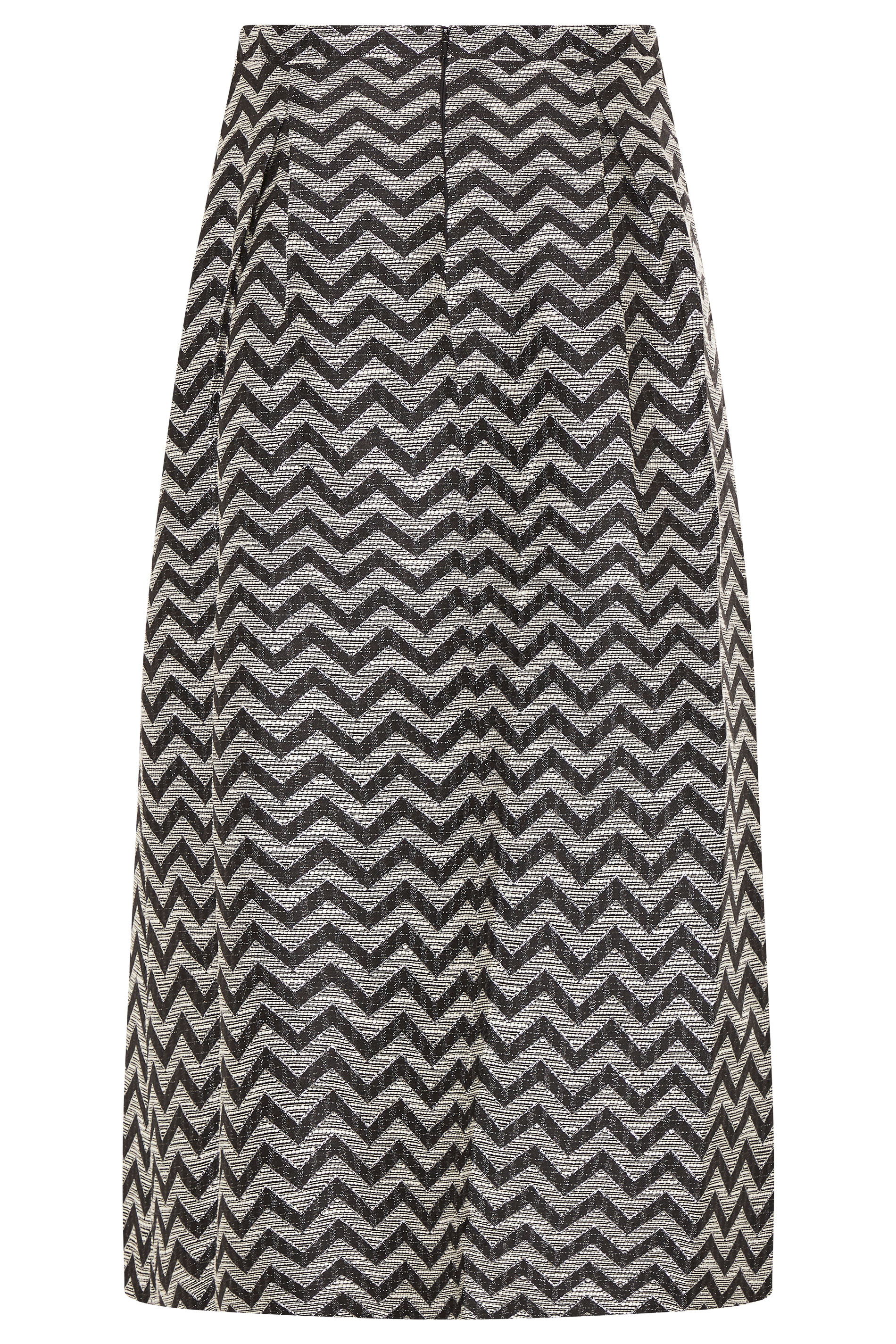 Black & Silver Metallic Jacquard Prom Skirt | Long Tall Sally