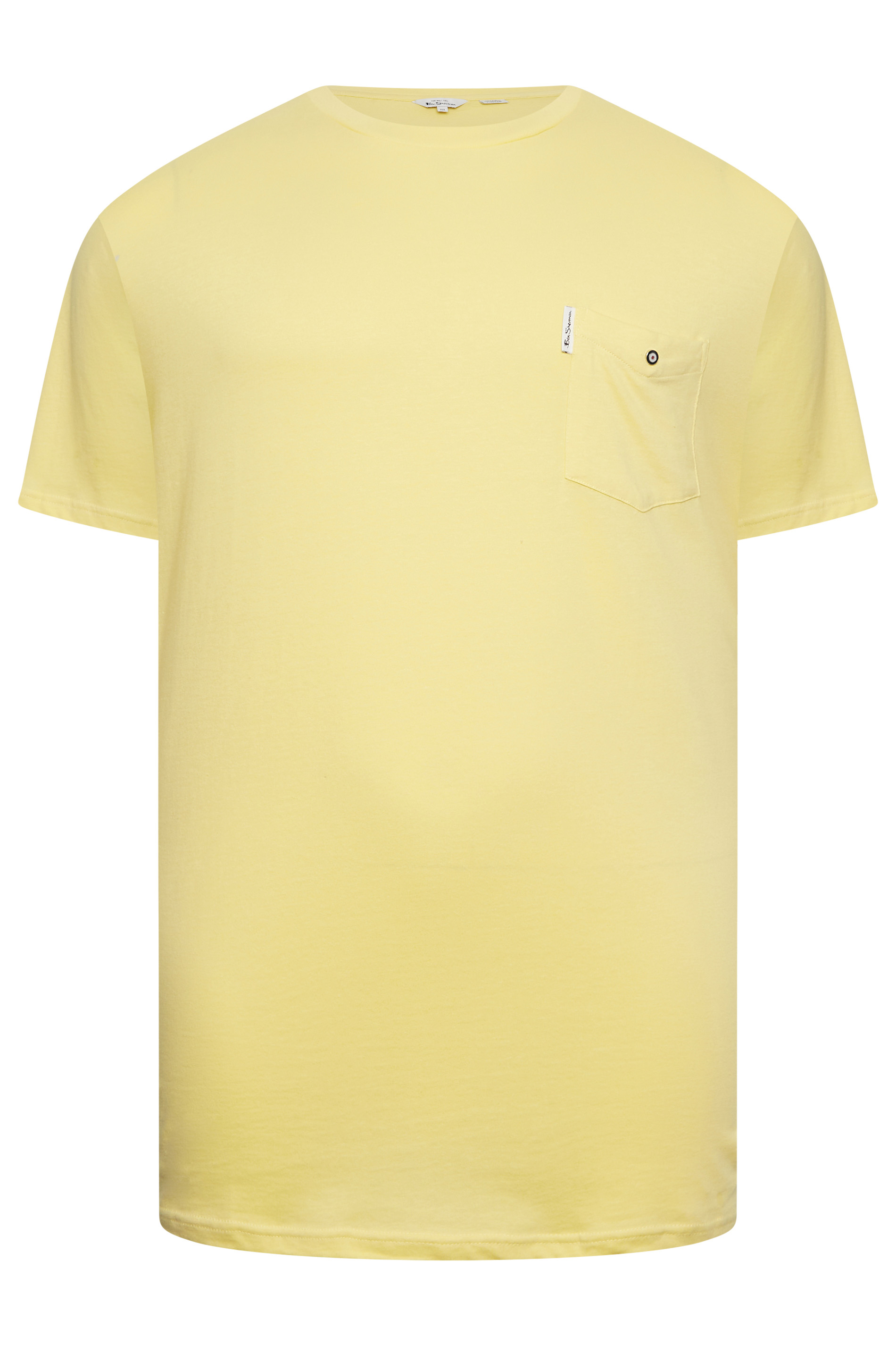 BEN SHERMAN Big & Tall Lemon Yellow Signature Pocket T-Shirt | BadRhino 3