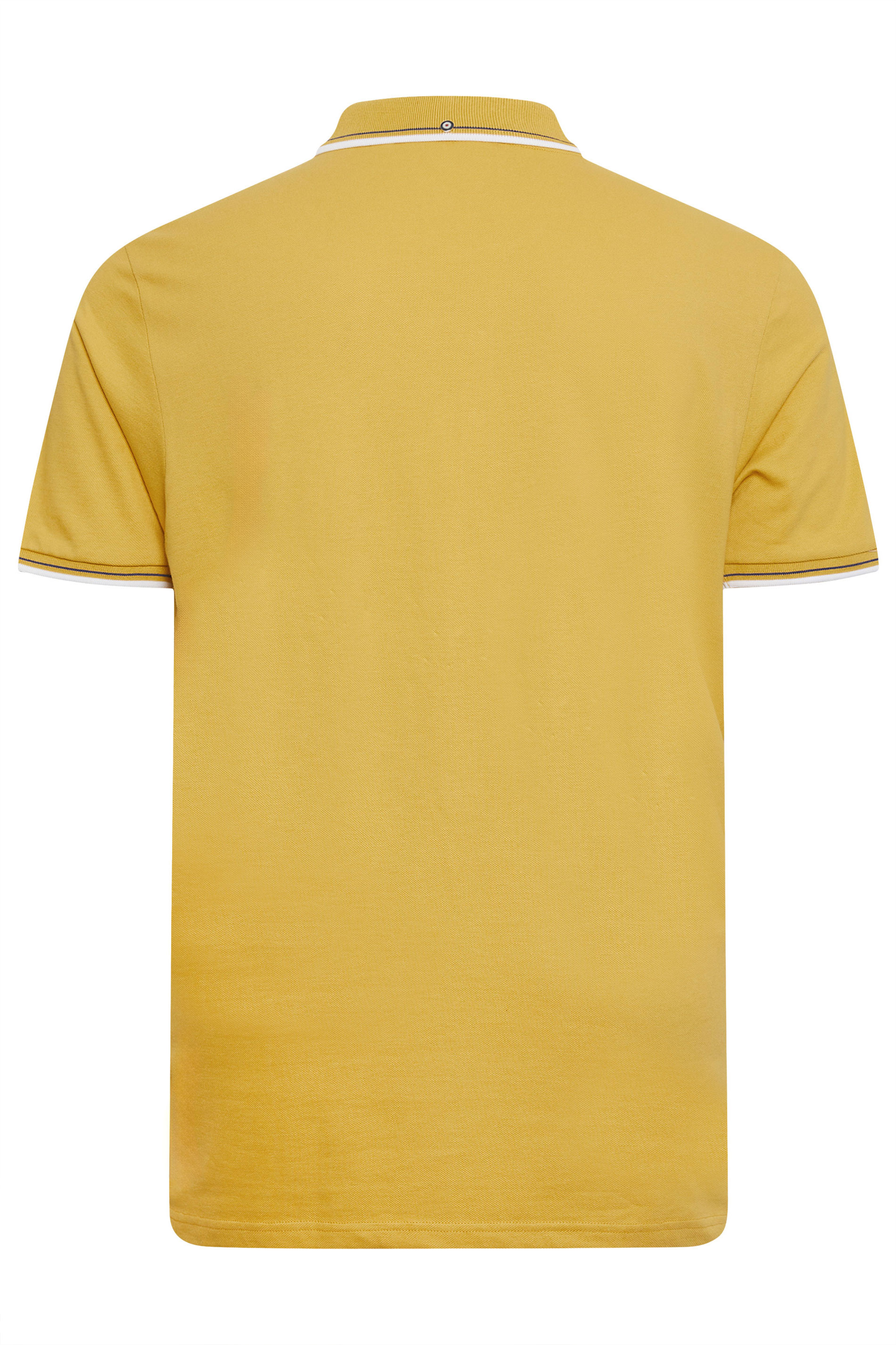 BEN SHERMAN Big & Tall Yellow Tipped Polo Shirt | BadRhino 3