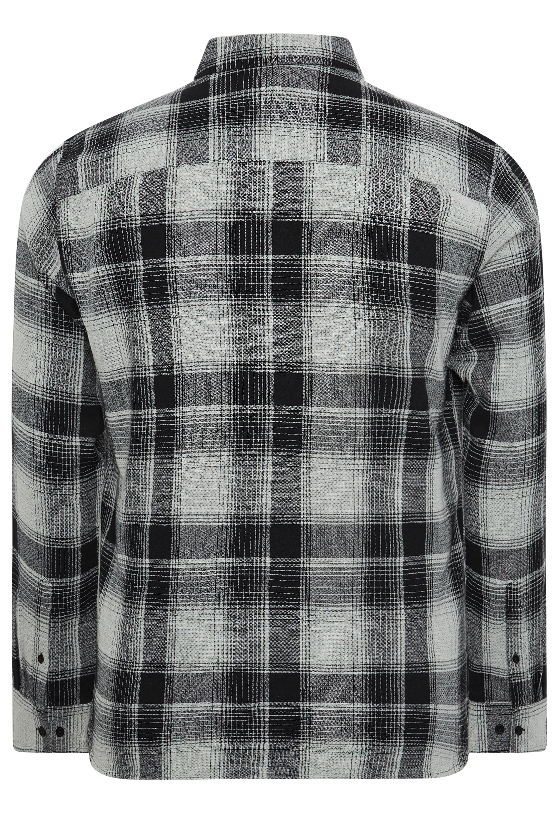 BadRhino Big & Tall Black Check Long Sleeve Shirt | BadRhino 2