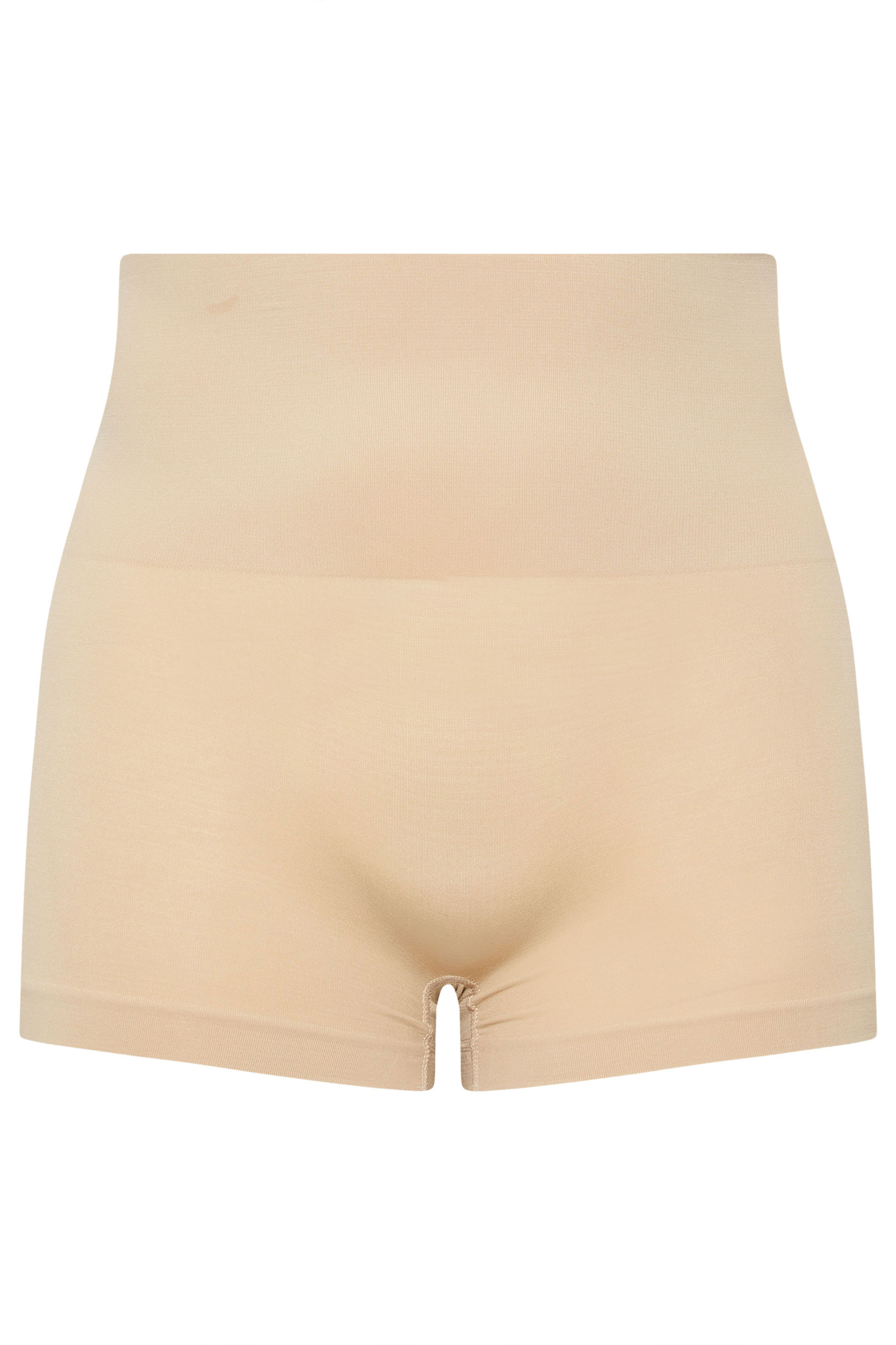 YOURSET Plus Size 2 PACK Black & Nude Seamless Control High Waisted Shorts | Yours Clothing 10