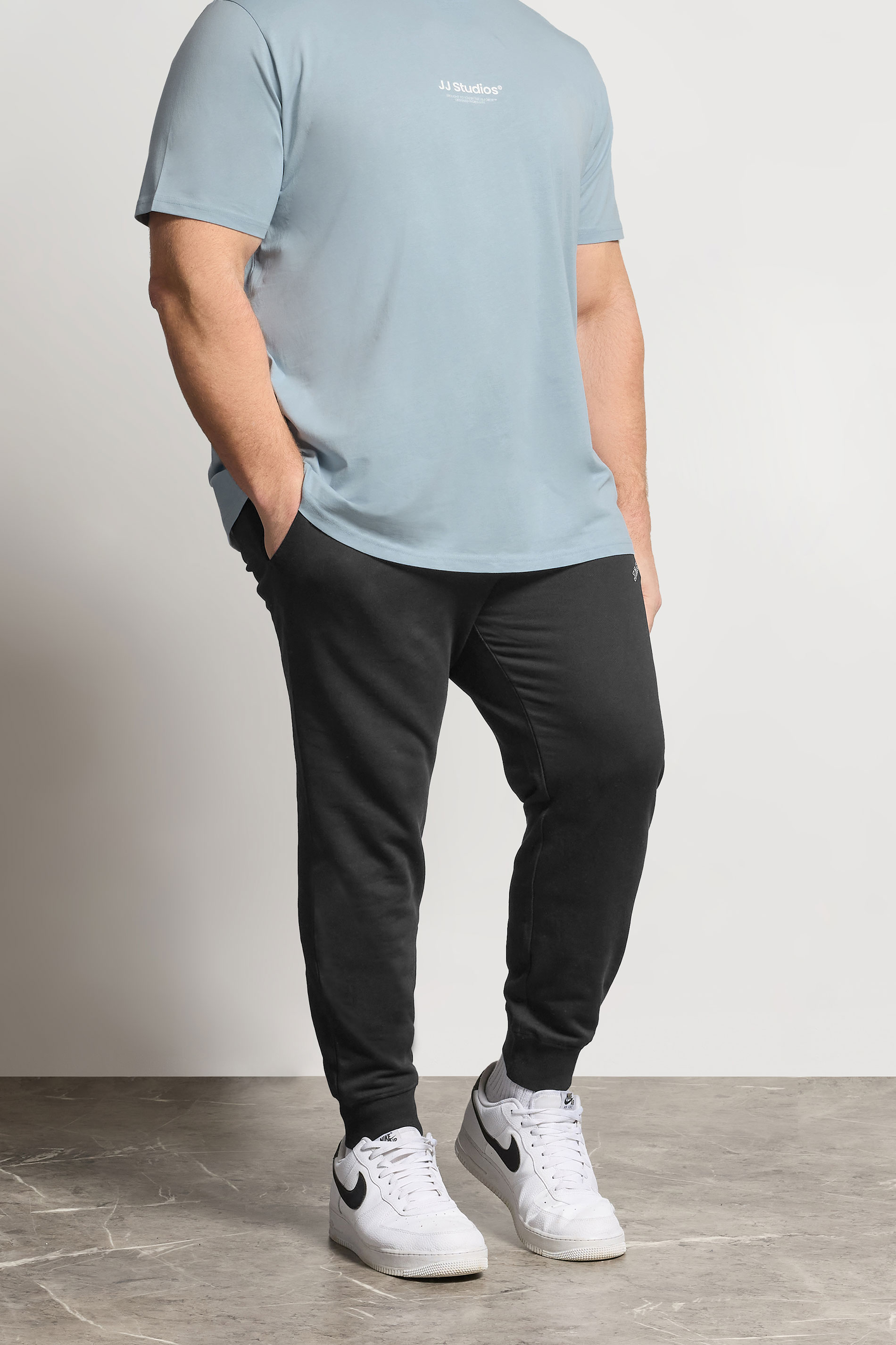 JACK & JONES Big & Tall Black Joggers | BadRhino 3
