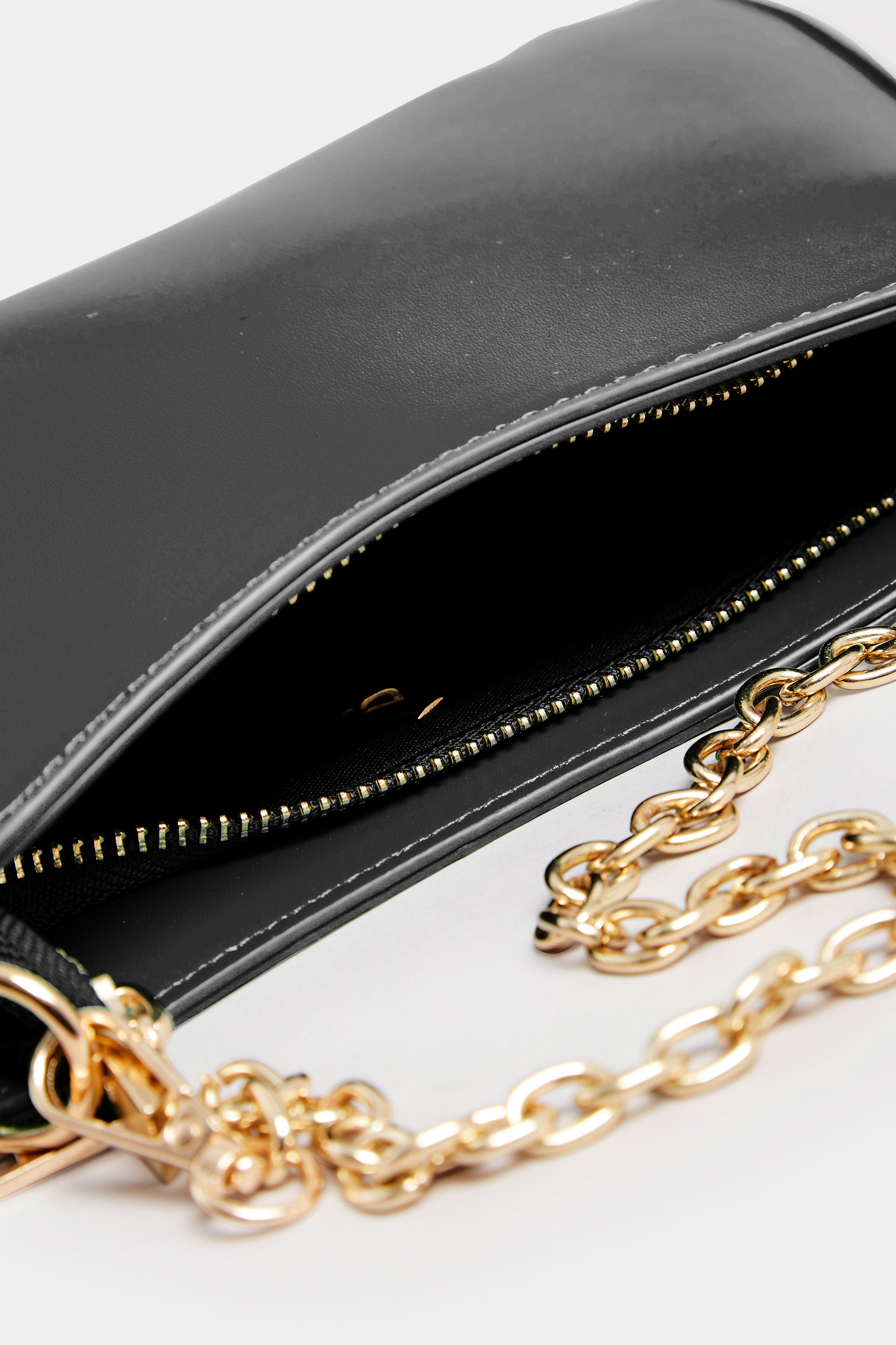 Elegant Black and Gold Chain Women's Fashion Bag by Zara