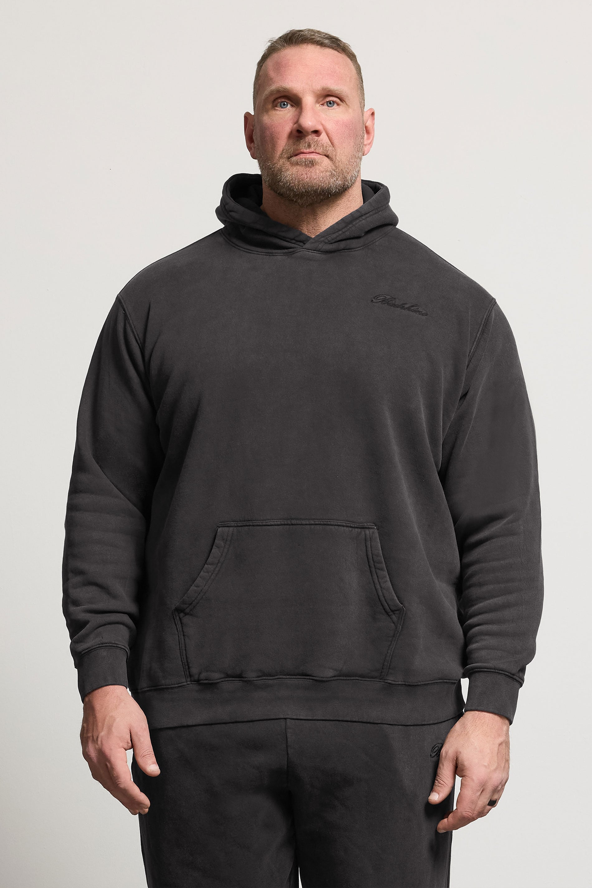 BadRhino Big & Tall Black Sun Bleached Hoodie | BadRhino 1