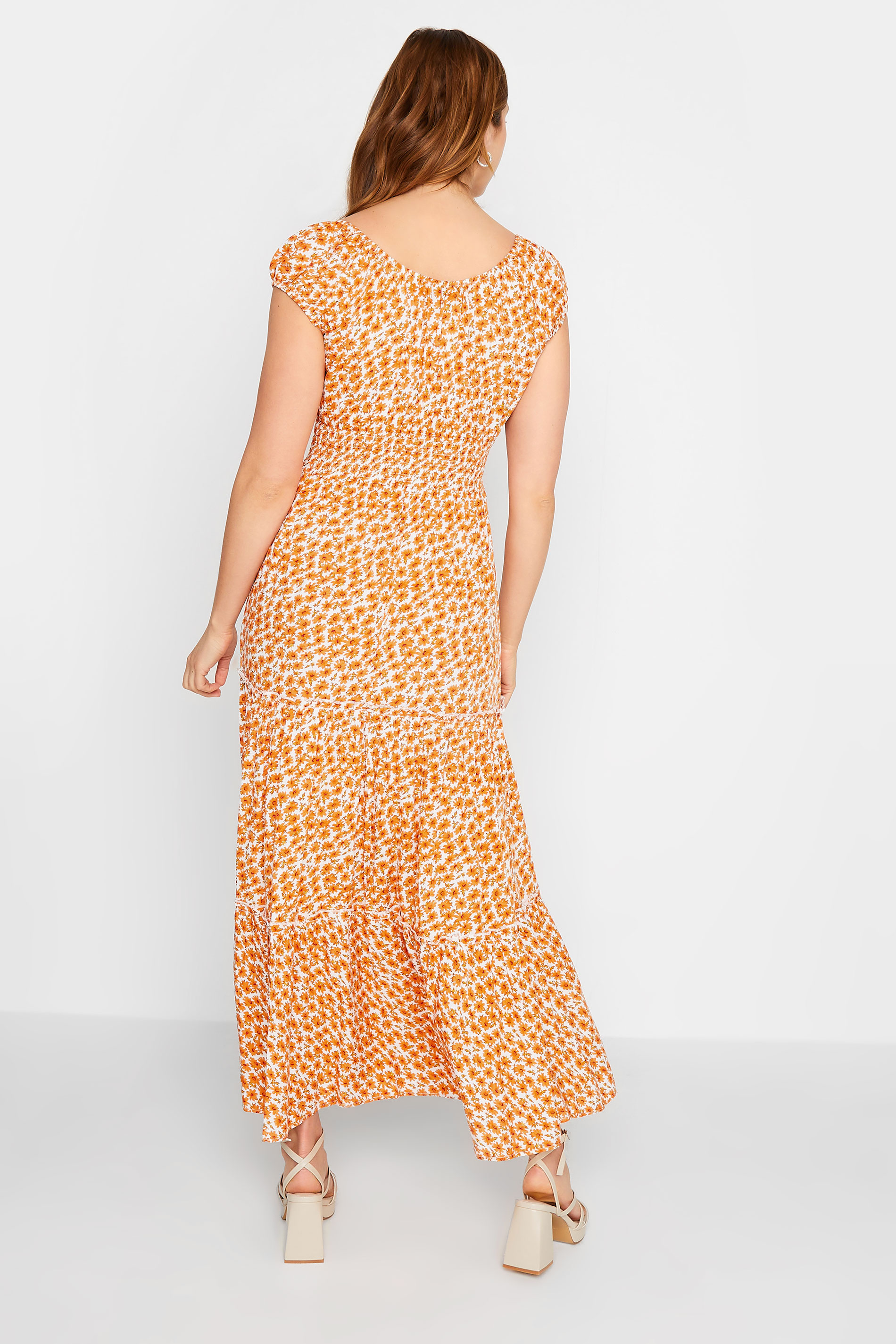 LTS Tall Women's Yellow Sunflower Print Maxi Dress | Long Tall Sally 3