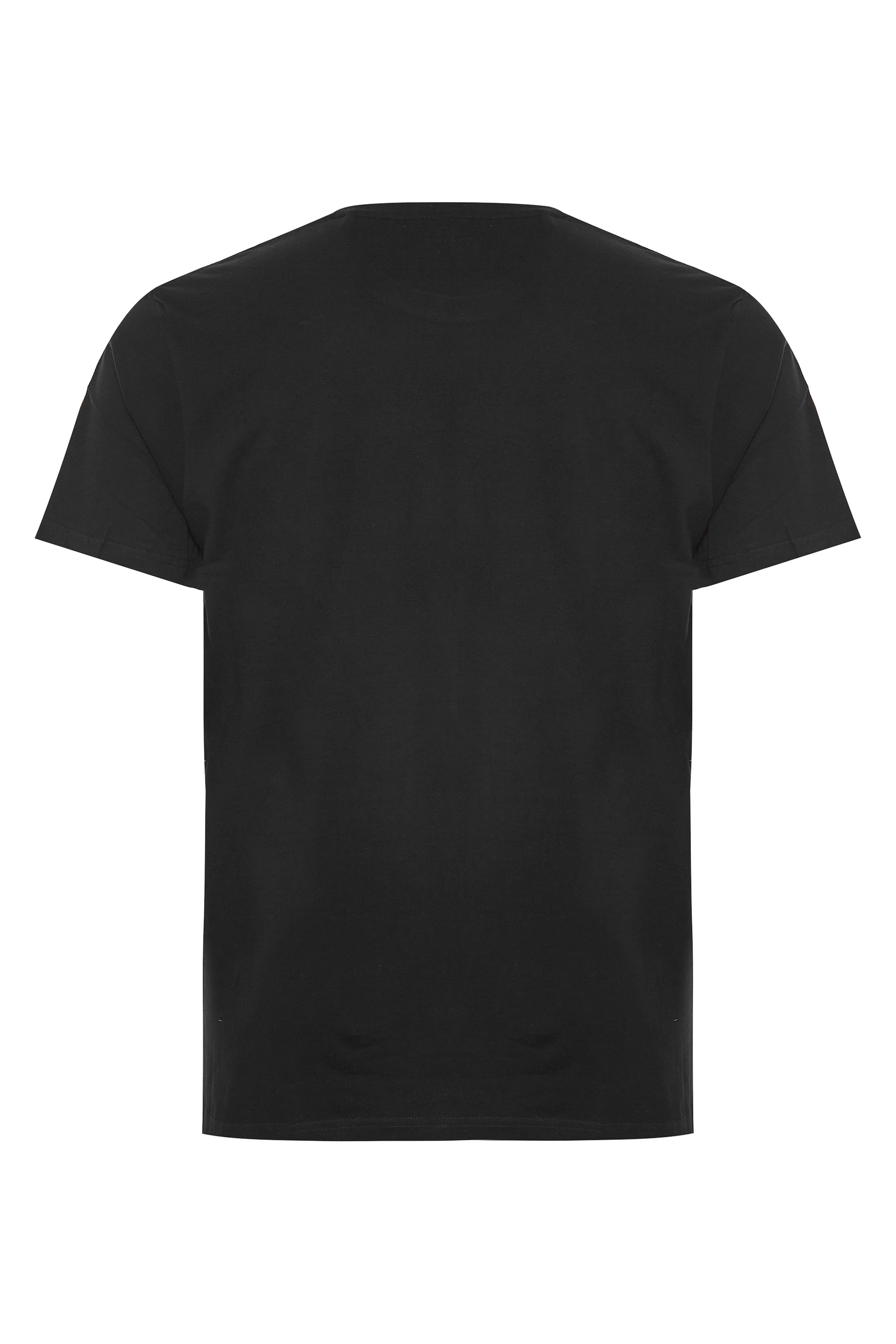 BADRHINO Black Basic Plain T-Shirt ...