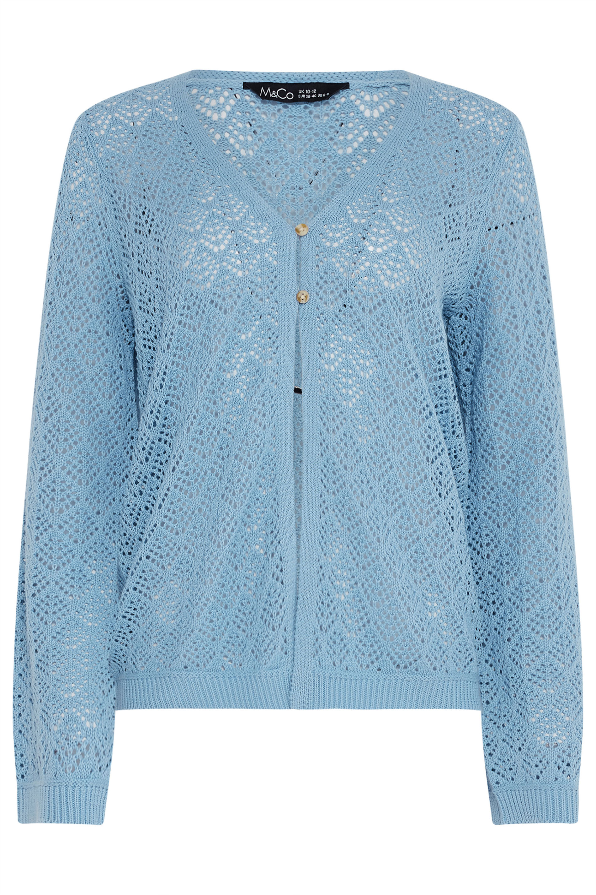 M&Co Blue Pointelle Detail Cardigan | M&Co  5