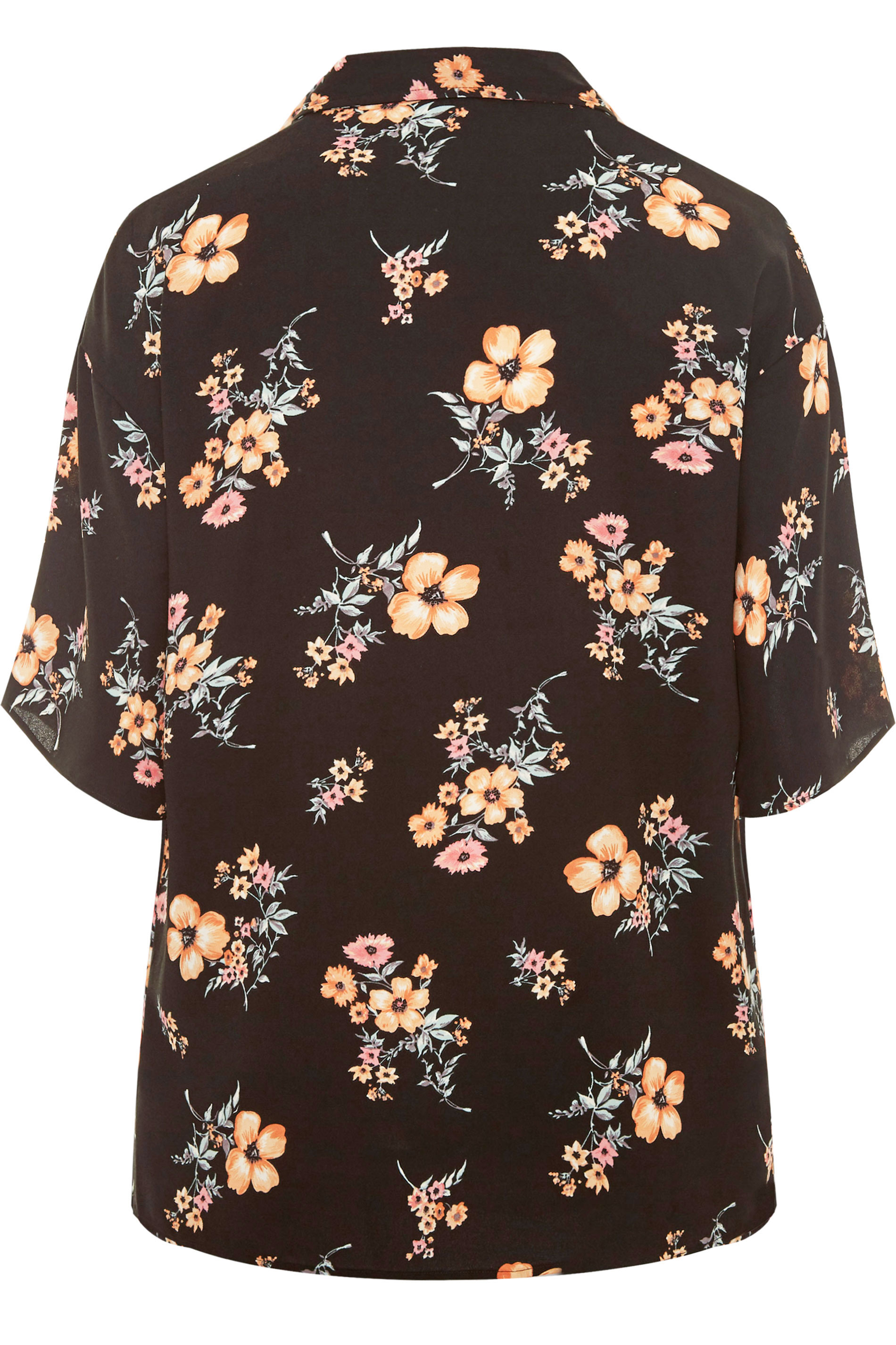 Black Floral Cover Up | Yours Clothing