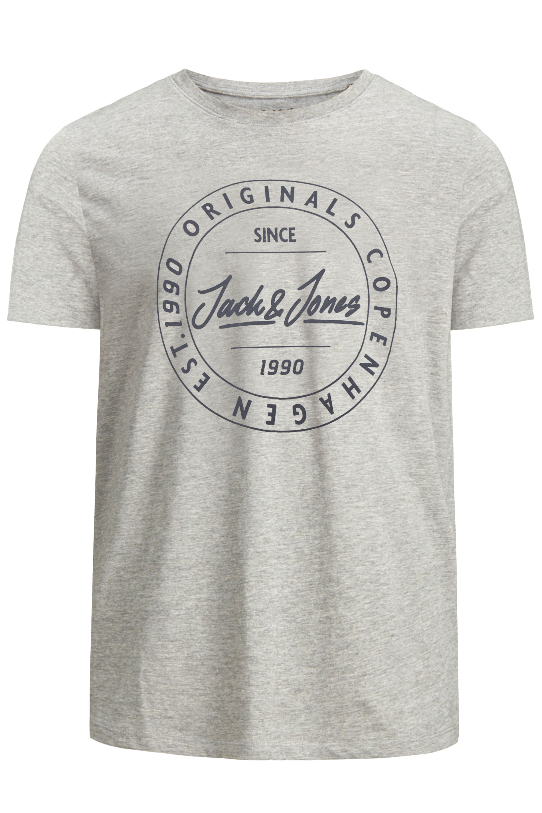 JACK & JONES Grey Move Logo T-Shirt_F.jpg
