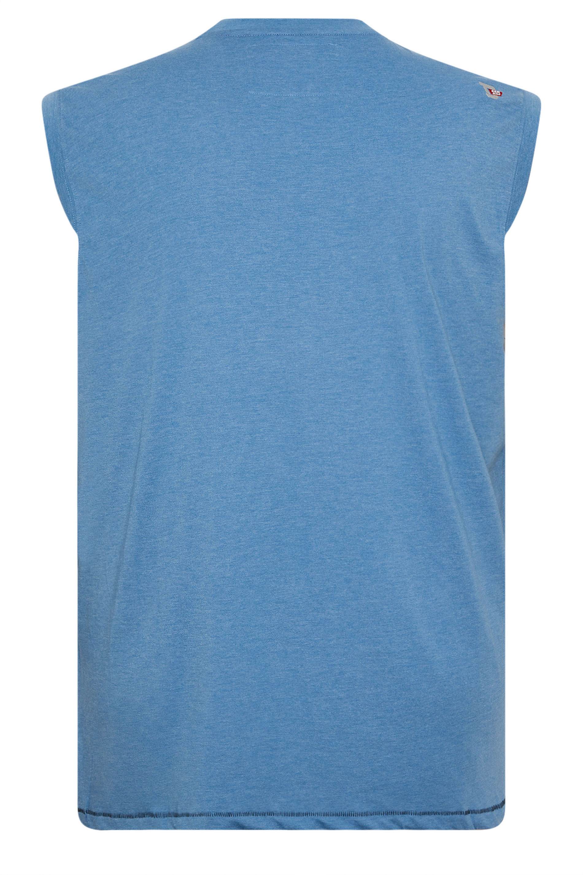 D555 Big & Tall Blue Marl Beach Graphic Print Vest | BadRhino 4